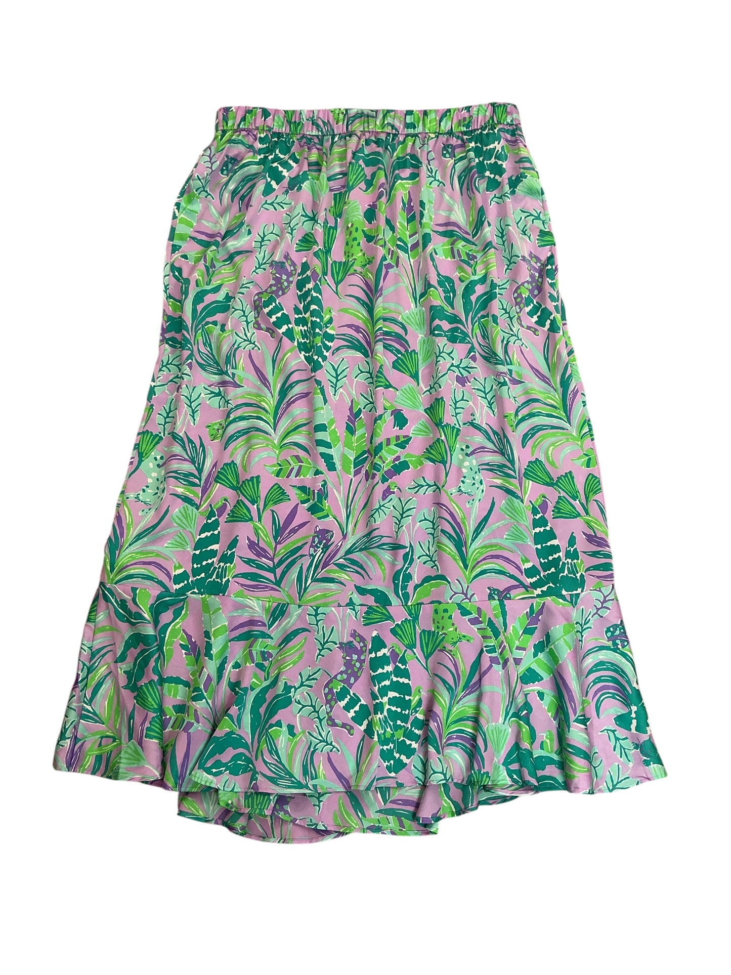 Lilly Pulitzer Britney Midi Skirt Purple Iris On The Chase - Size XL