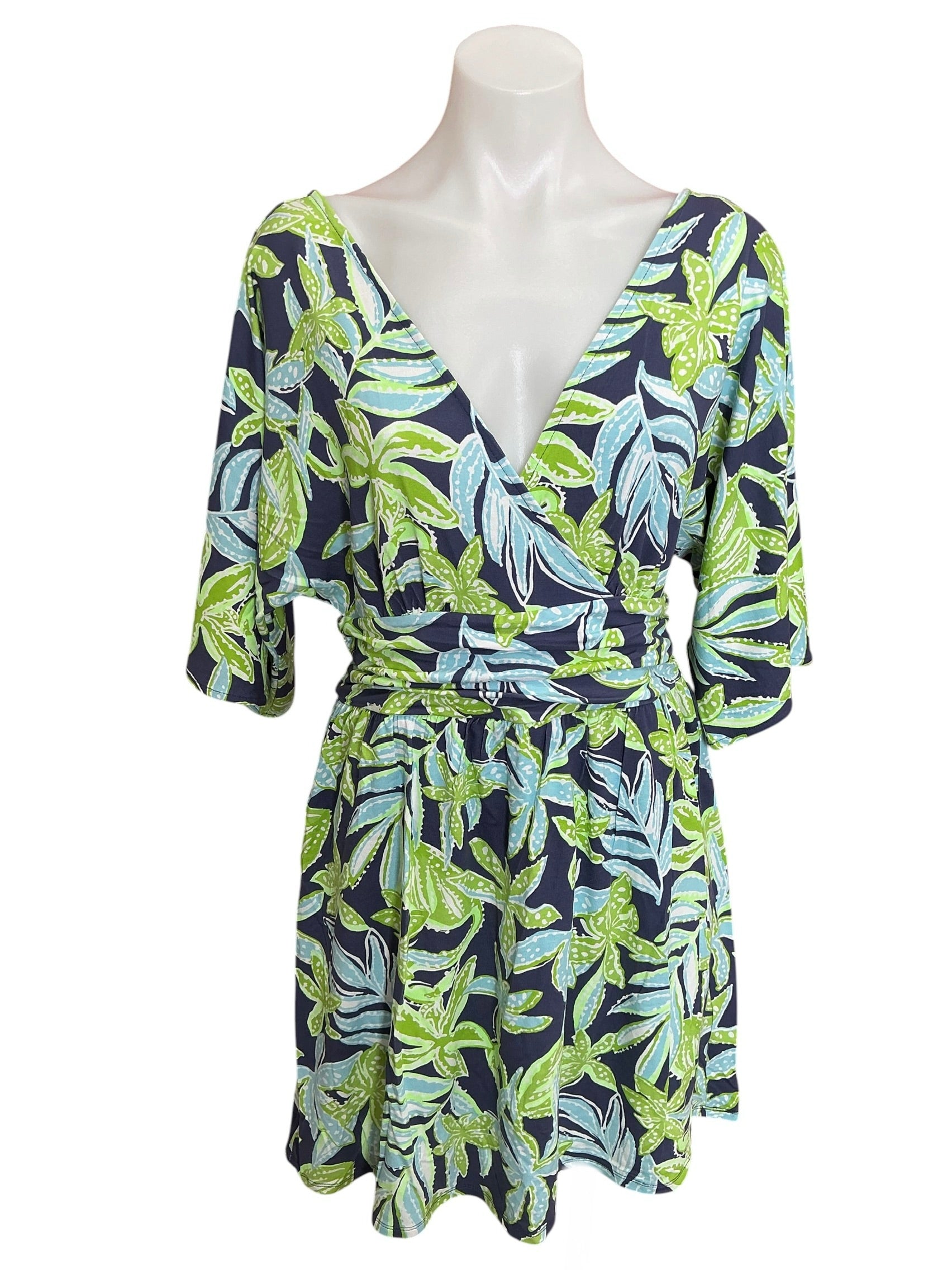 Lilly Pulitzer NWT Parigi Knit Skort Romper Sapphire Pool Tropical Tango - Size M