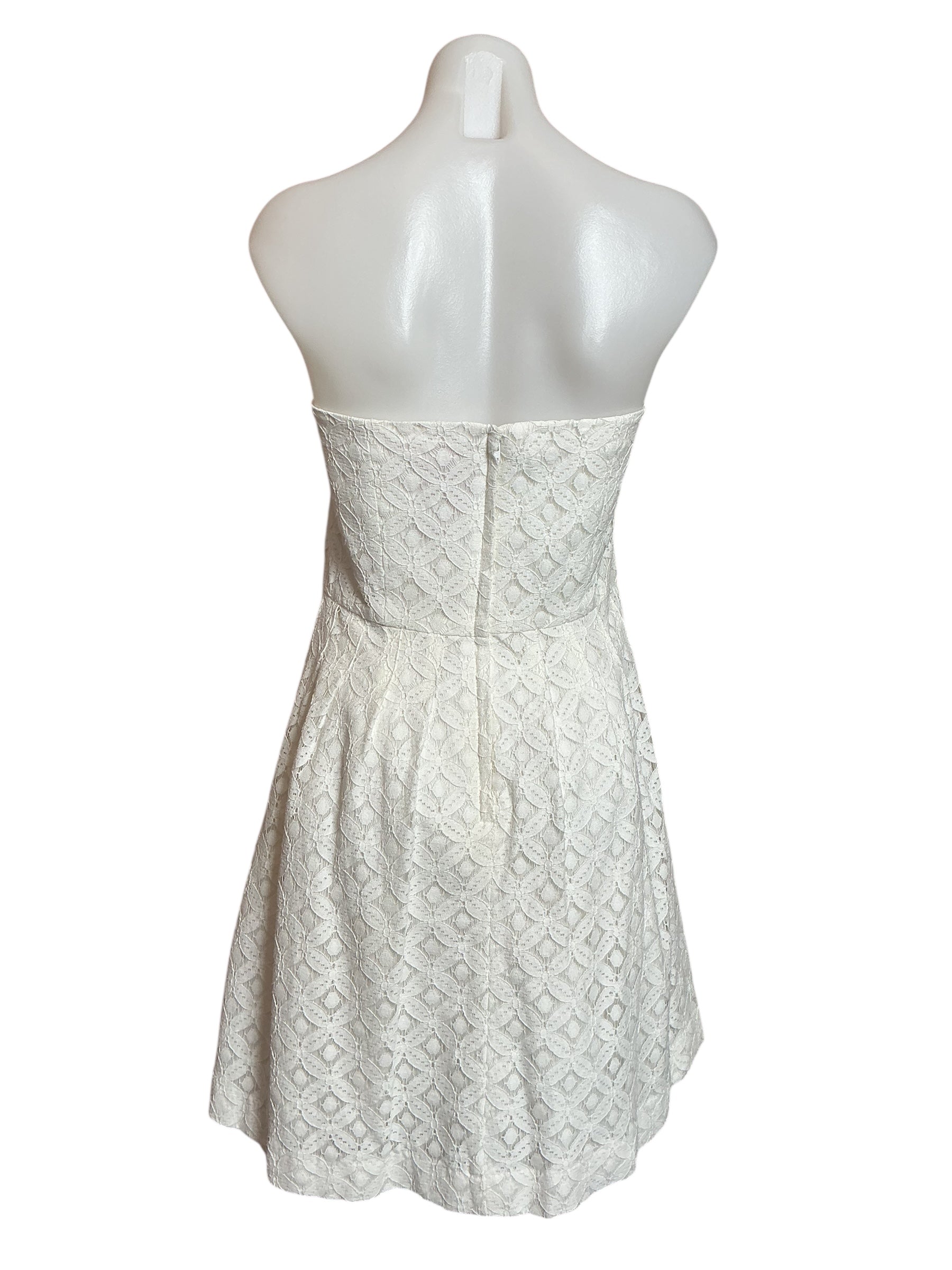Lilly Pulitzer Caitlin Strapless White Lace Dress Resort White - Size M