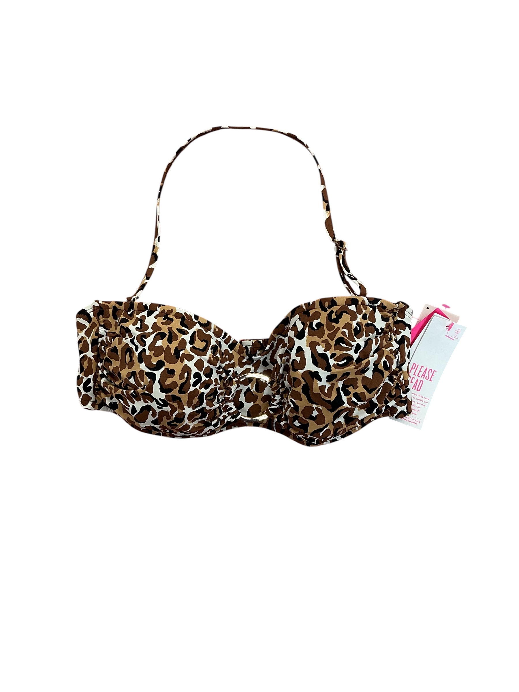 Lilly Pulitzer NWT Spessa Bikini Top Chocolate Onyx My Favorite Spot - Size 12