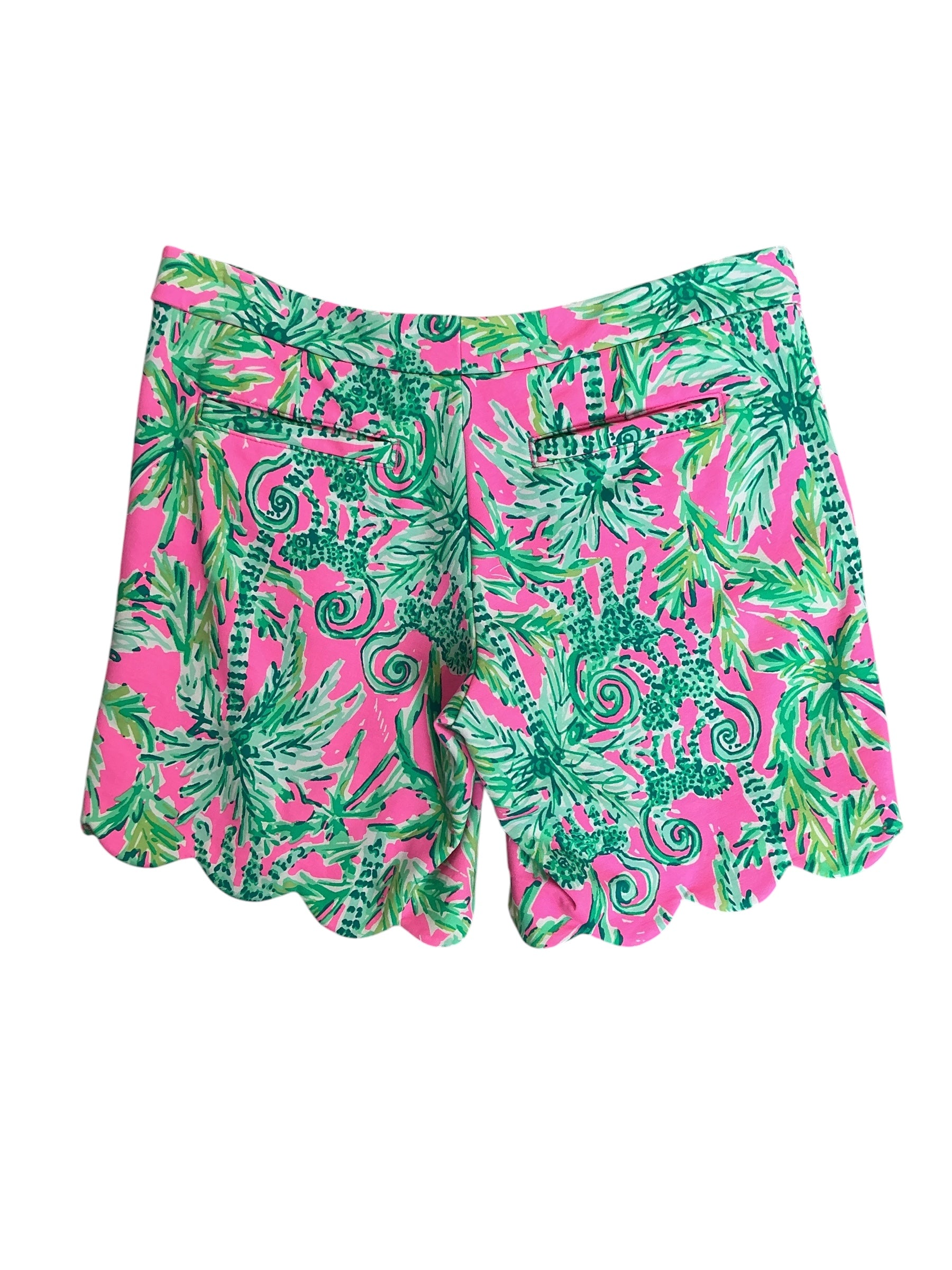 Lilly Pulitzer Buttercup Scalloped Hem Shorts Fins And Flippers - Size 4