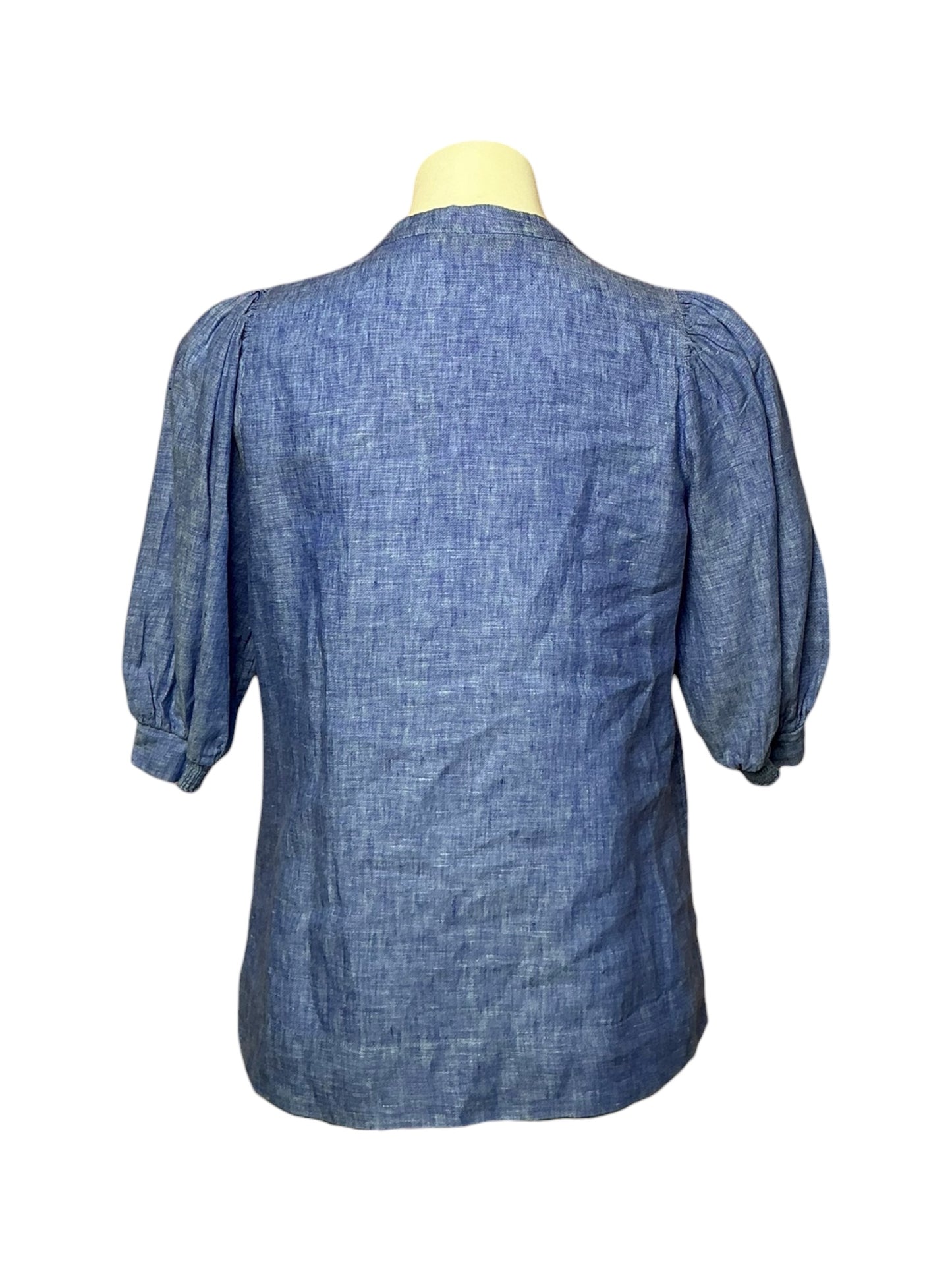 Lilly Pulitzer Mialeigh Linen Top Amalfi Blue - Size 00