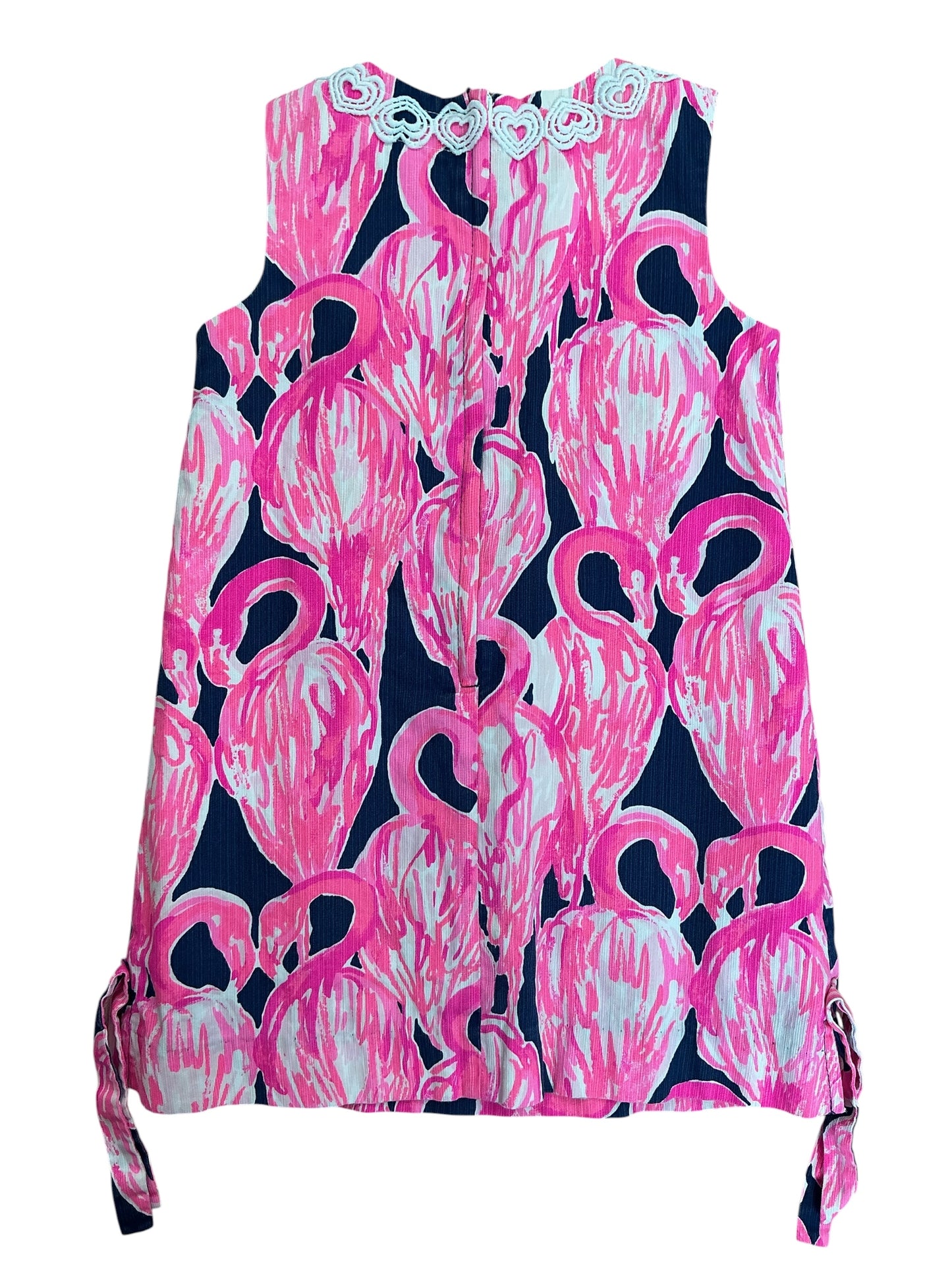 Lilly Pulitzer Kids Girls Classic Shift Dress High Tide Navy Via Amor - Size 4