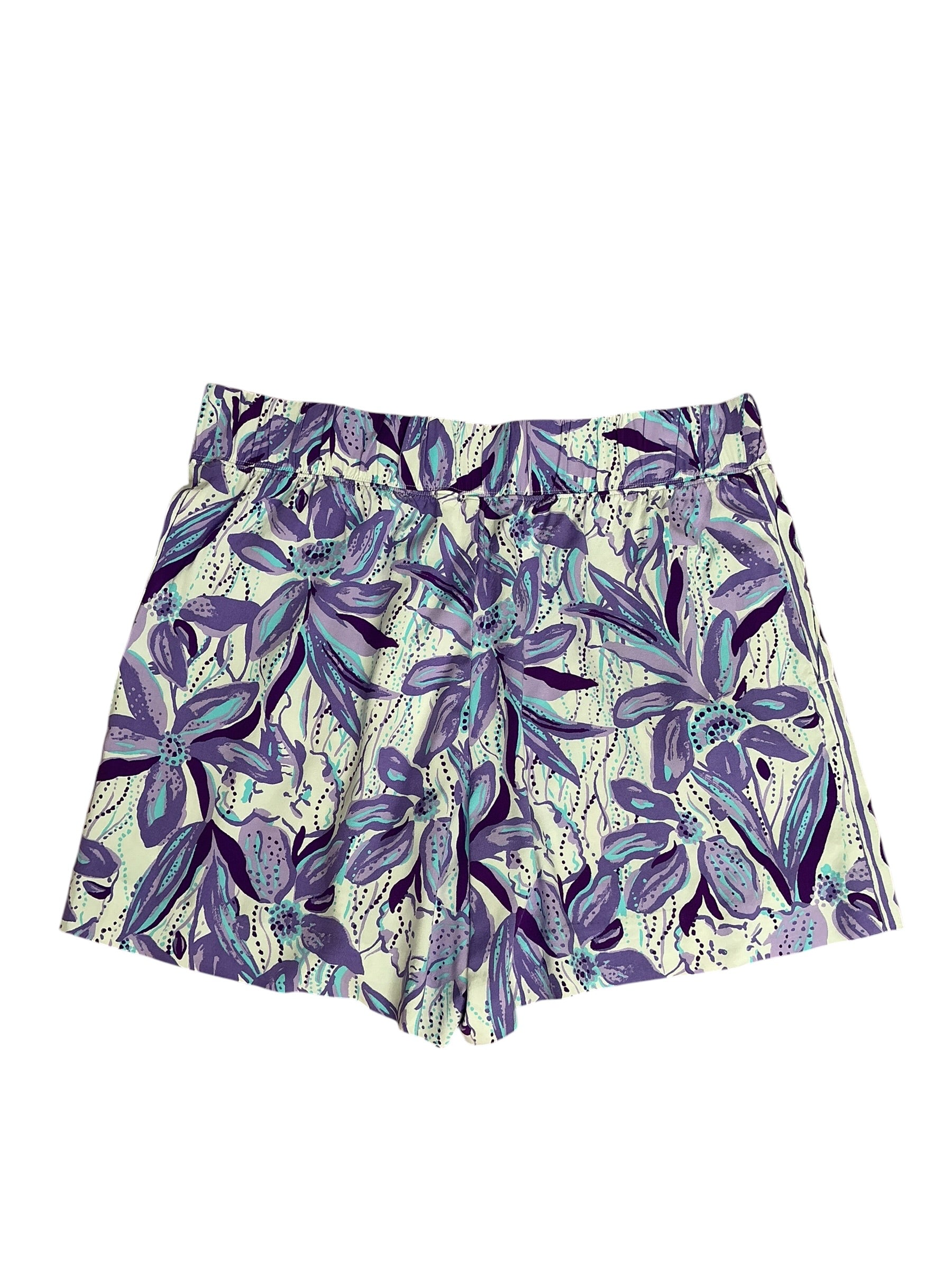 Lilly Pulitzer Bal Harbour Shorts Tropicalia Purple Elephant Bloom Engineered Bottom - Size M