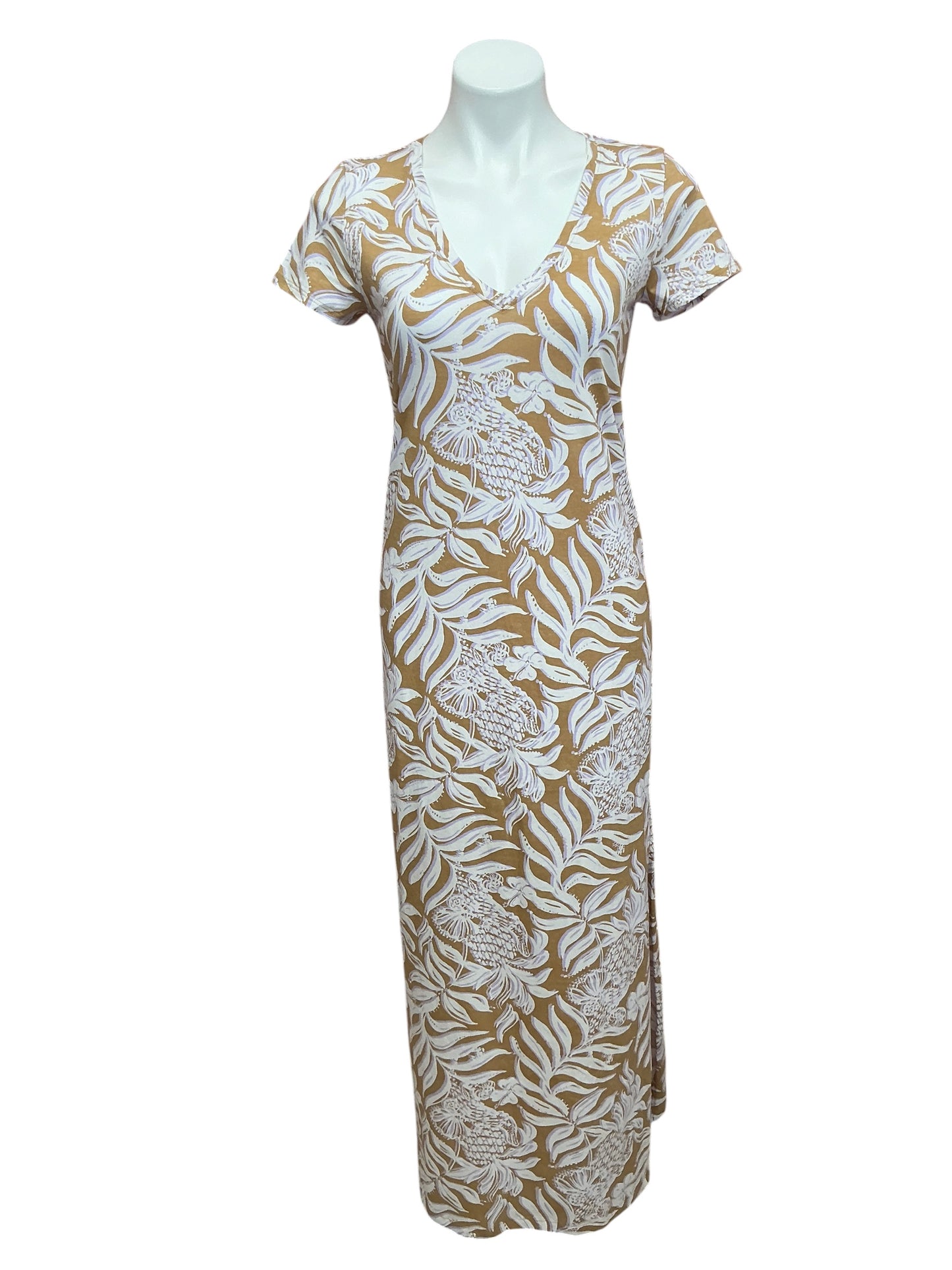 Lilly Pulitzer NWT Etta Short Sleeve Maxi Dress Rattan Bon Vivants - Size S