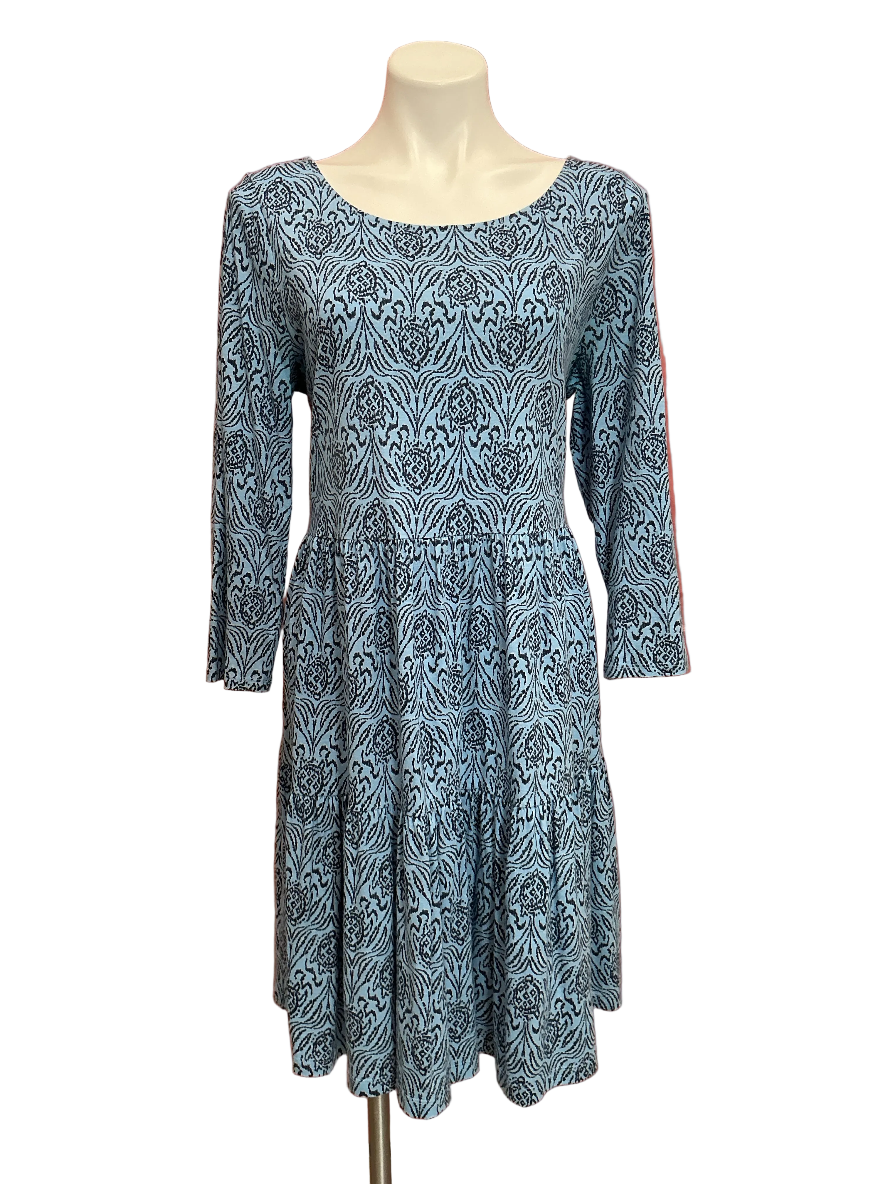 Lilly Pulitzer Geanna Dress Bon Bon Blue Go Your Own Wave - Size XL