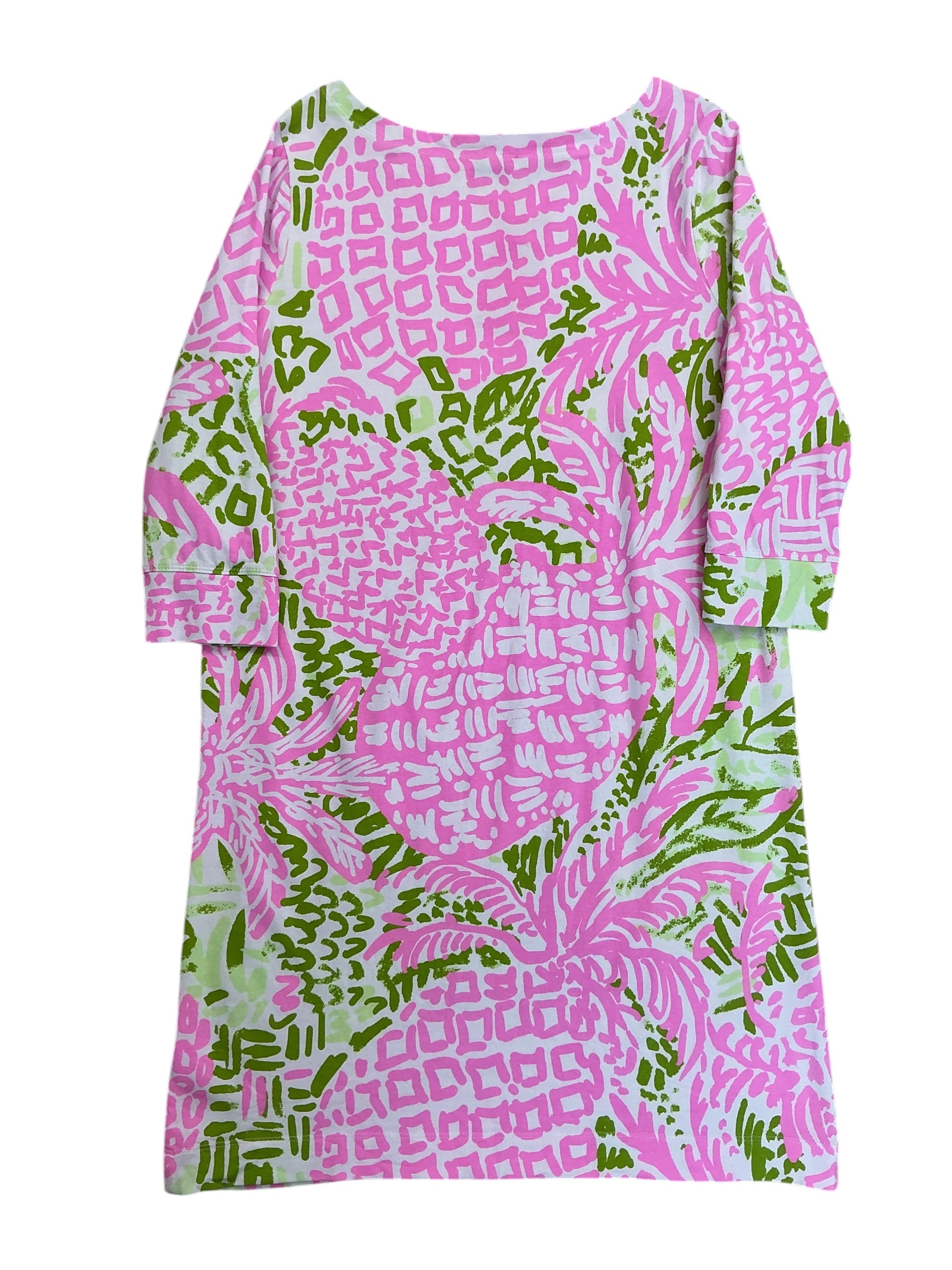 Lilly Pulitzer Girls Kids Mini Sophie Dress Pink Sunset Home Slice - XL 12-14