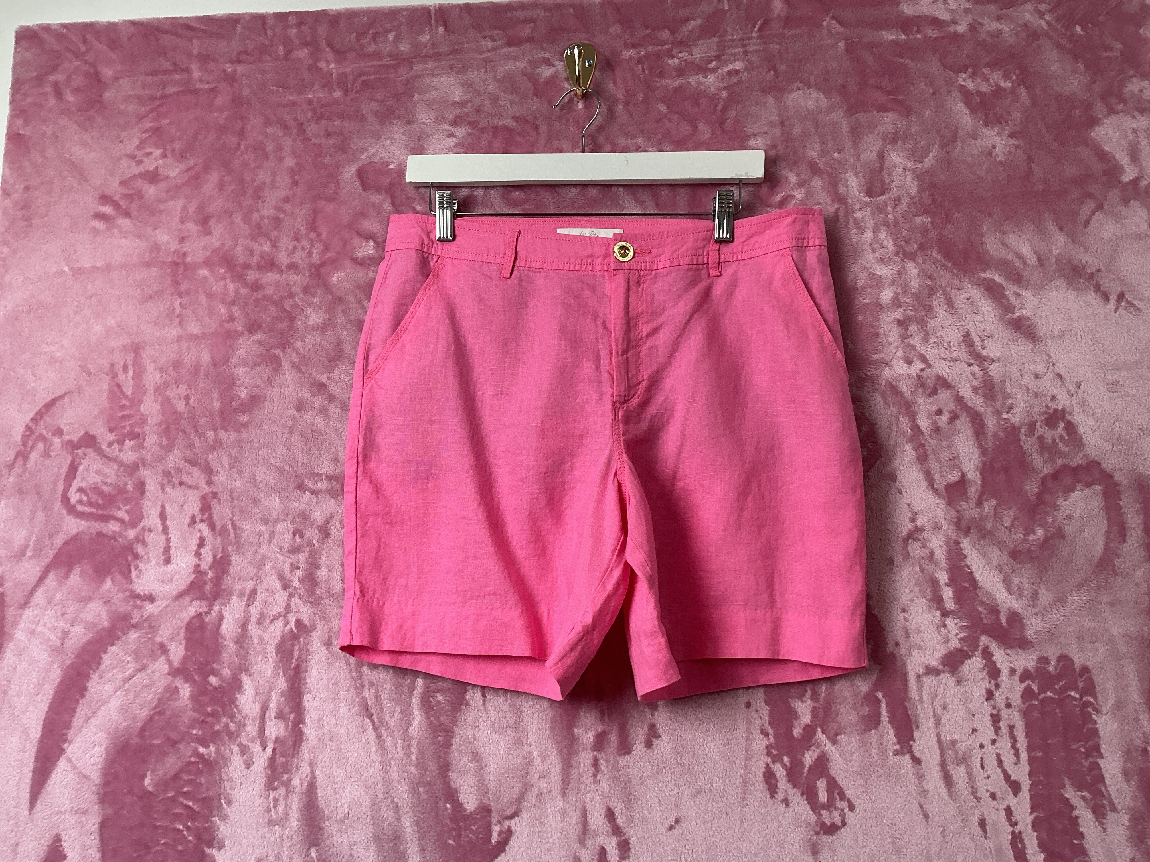 Lilly Pulitzer NWT Aldora Linen Short Confetti Pink - Size 8