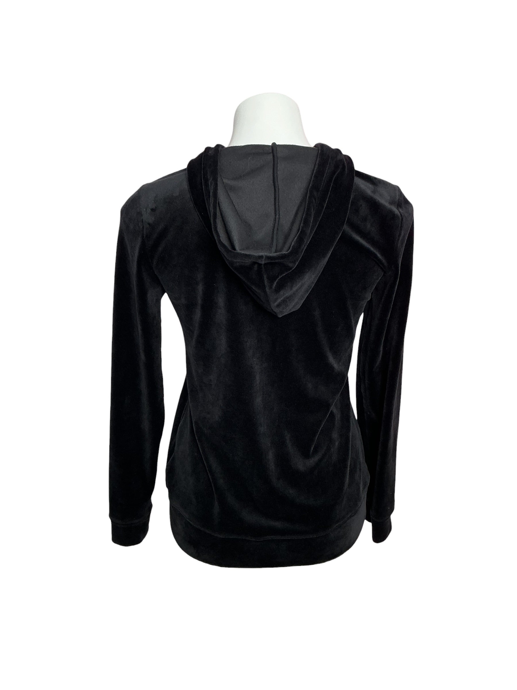 Lilly Pulitzer Larina Velour Zip-Up Hoodie Onyx - Size S