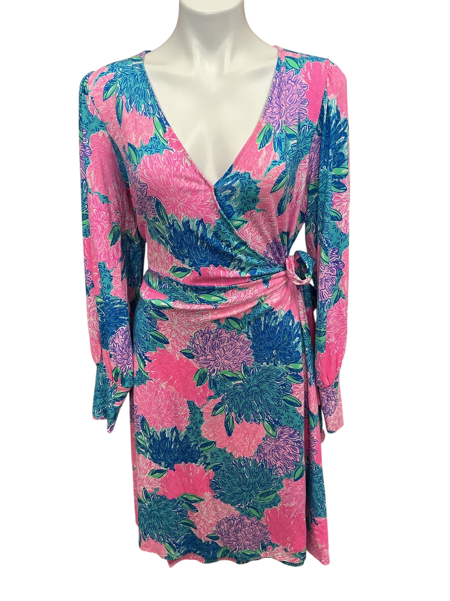 Lilly Pulitzer Rosalinda Wrap Dress Bech House Blooms - Size L