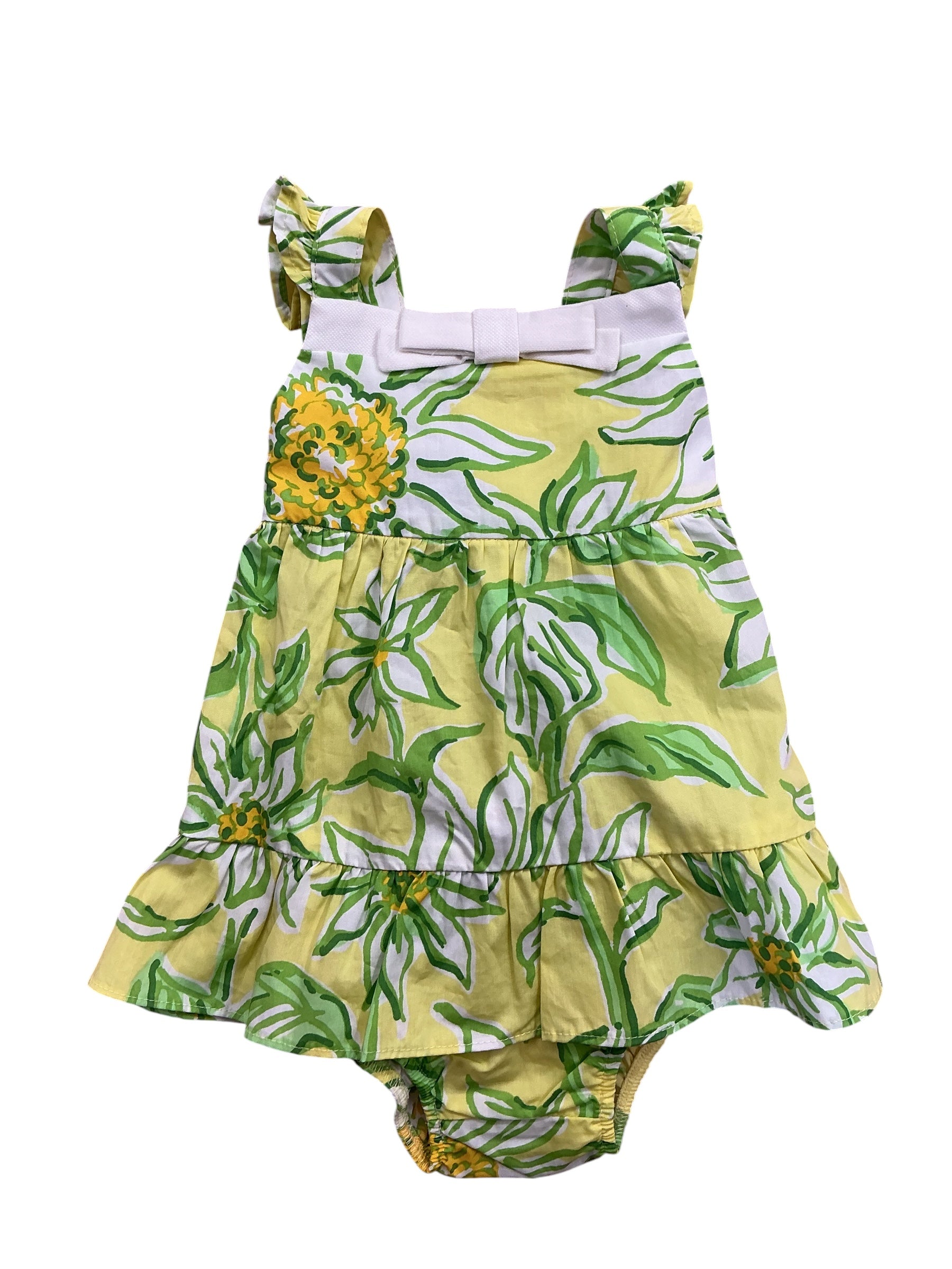 Lilly Pulitzer NWT Girls Kids Charlize Infant Dress Limoncello Sunbelievable - Size 3-6 Months