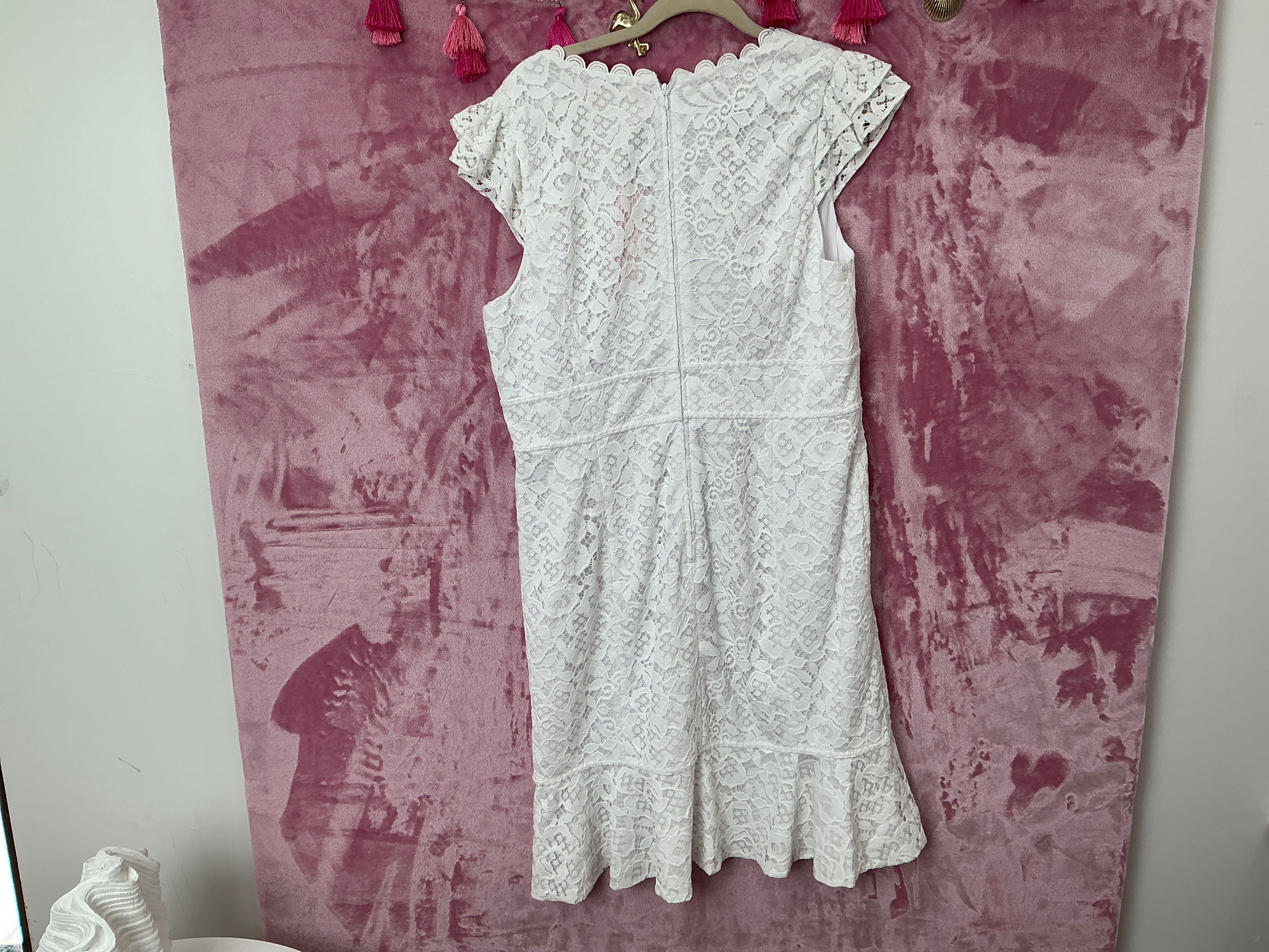 Lilly Pulitzer Dress NWT - Marlyn Dress - Resort White - Hey Hey Bouquet Lace - Size 16