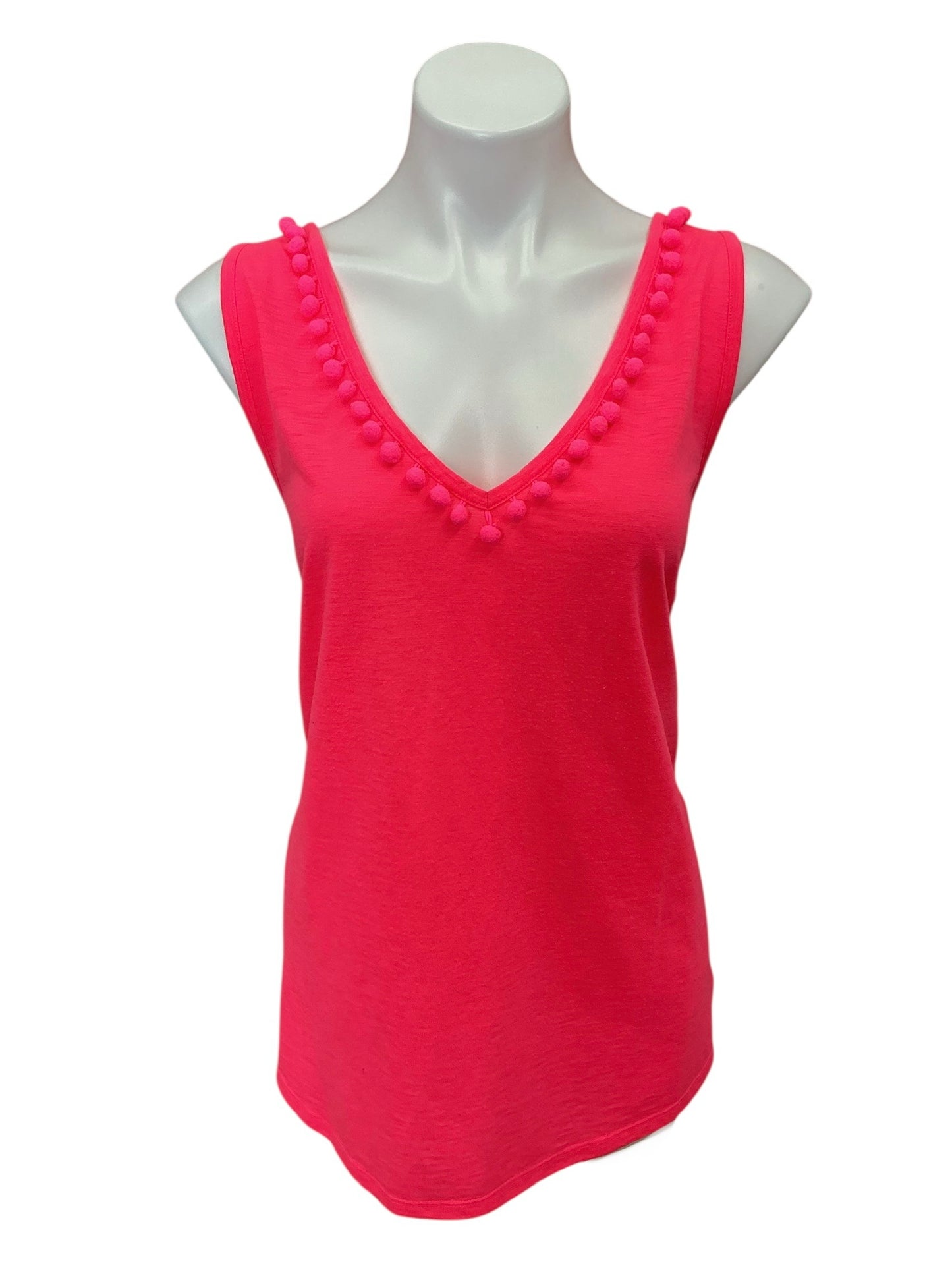 Lilly Pulitzer McKee V-Neck Tank Top Love Potion Pink - Size XXL