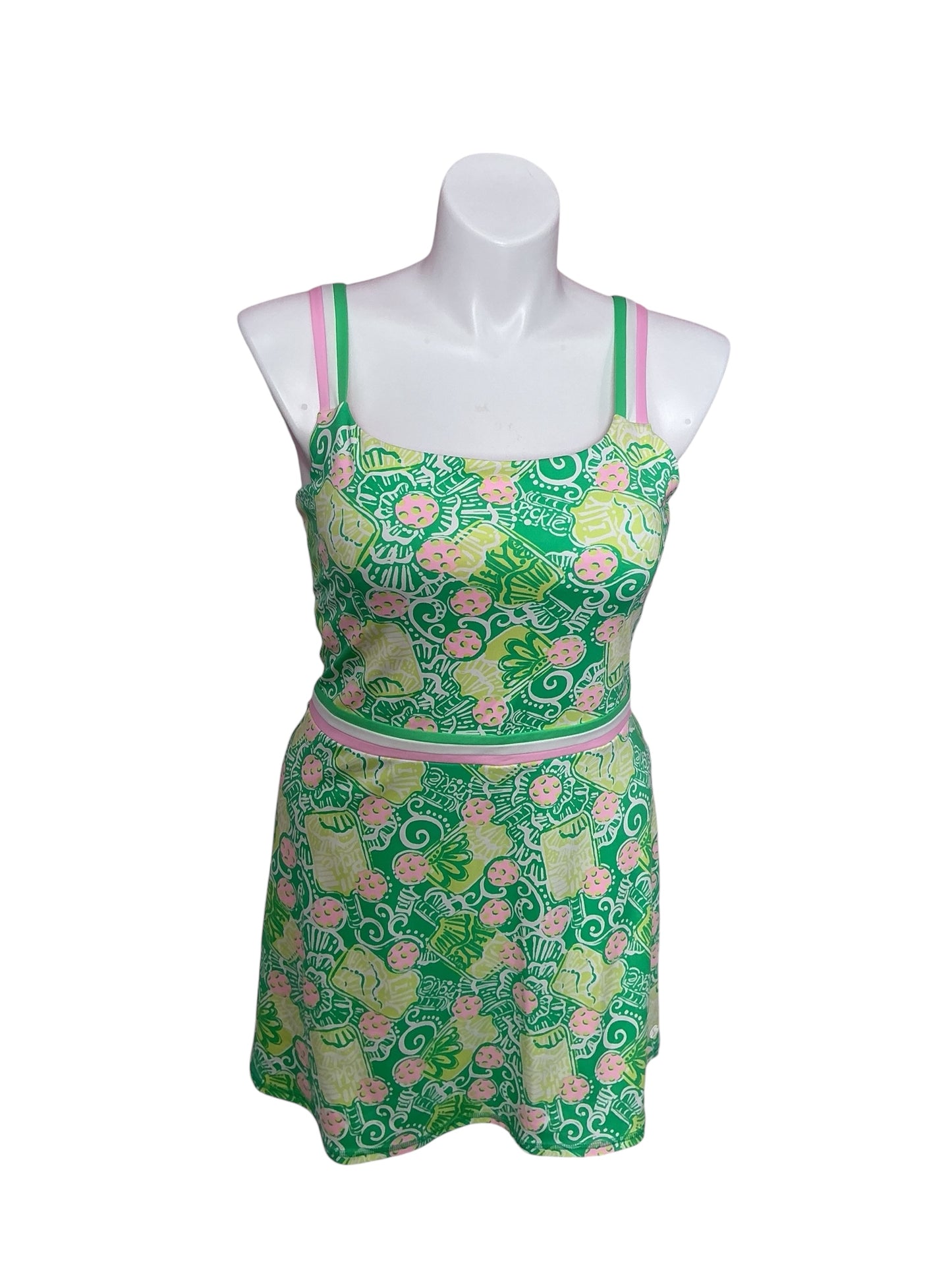 Lilly Pulitzer- Deora Dress UPF 50+ Spearmint In A Pickle Size L