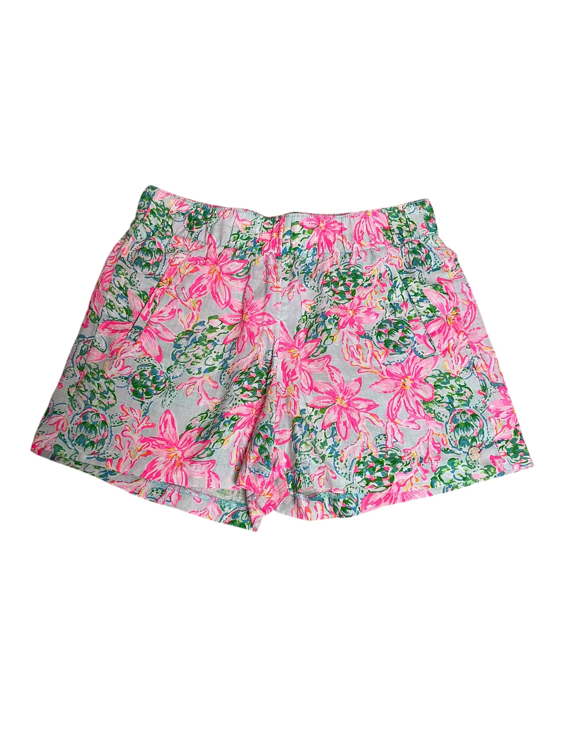 Lilly Pulitzer Lilo Linen Shorts So Shellegant - Size XXS
