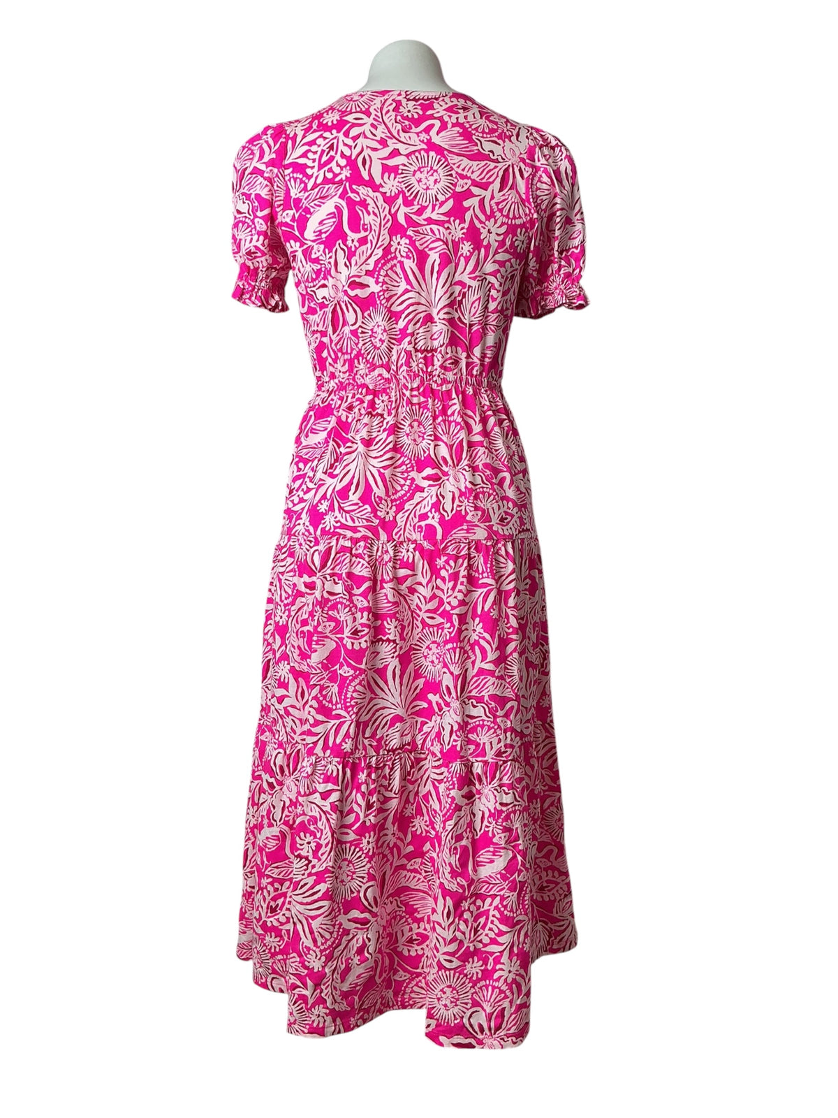 Lilly Pulitzer NWT Dean Midi Dress Passion Fruit Pink Absolutely Flamazing - Size XL