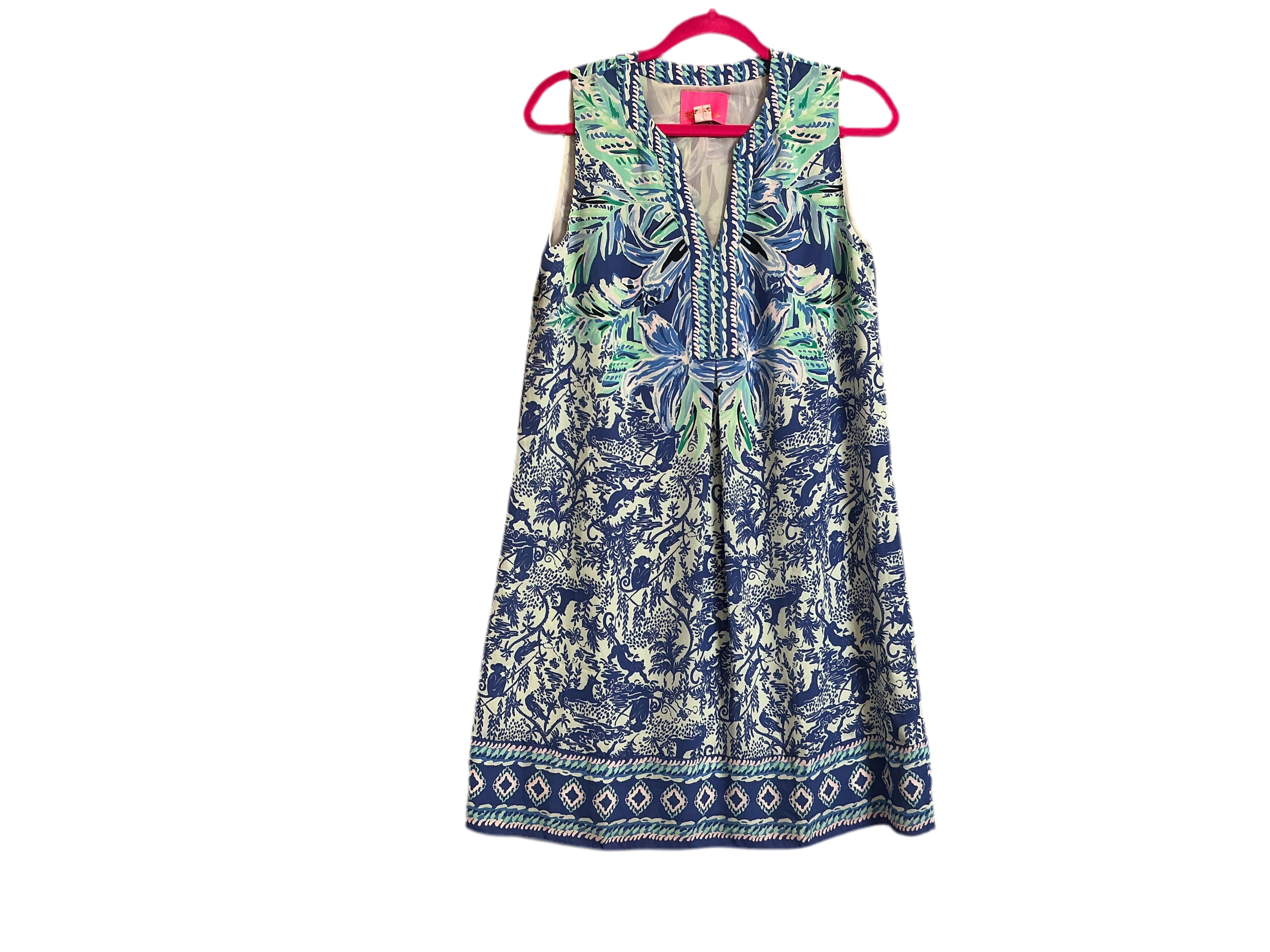 Lilly Pulitzer NWT Evah Shift High Tide Navy Ready Set Gecko Engineered Dress - Size S