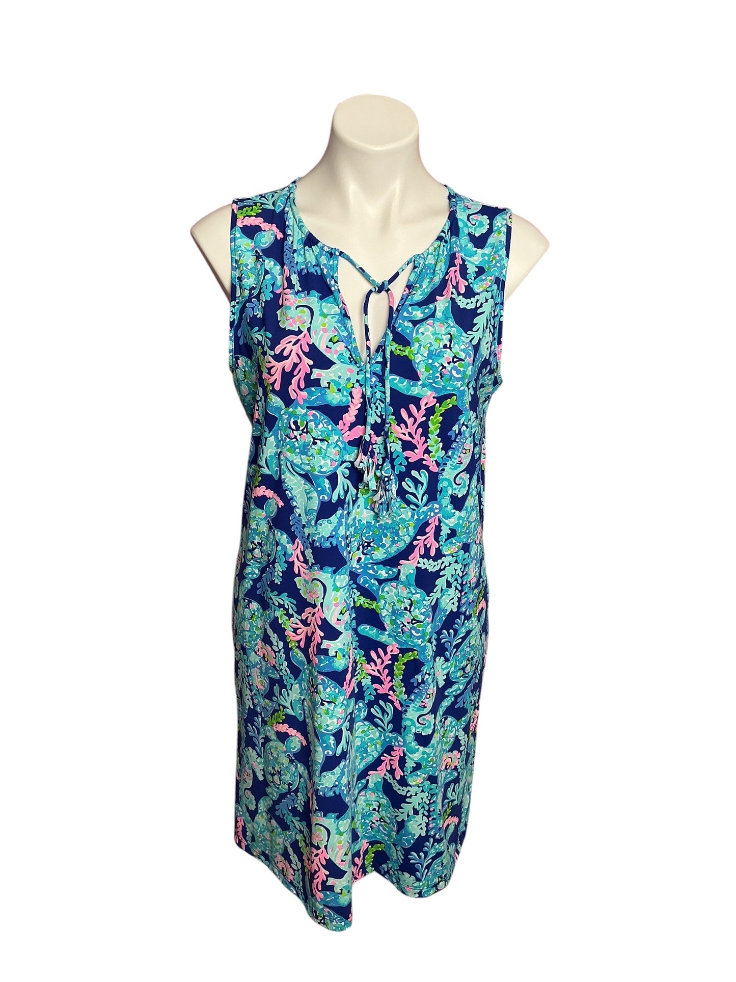 Lilly Pulitzer Johana Swim Cover-Up Dress Turtle Villa - Size M