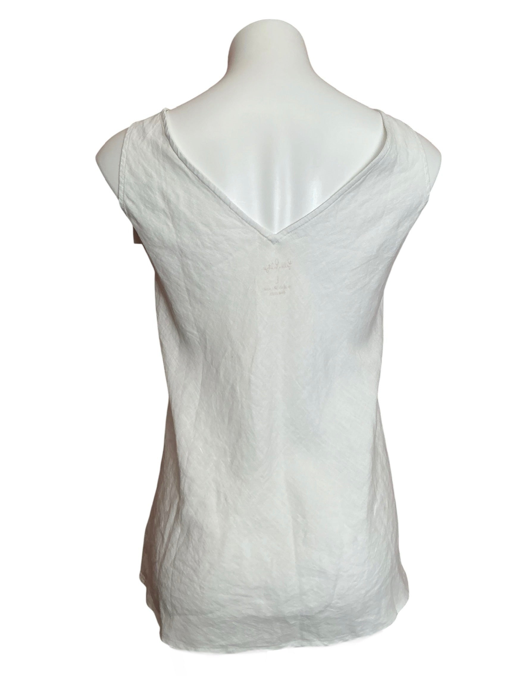 Lilly Pulitzer NWT Florin Sleeveless Linen Top Resort White - Size L
