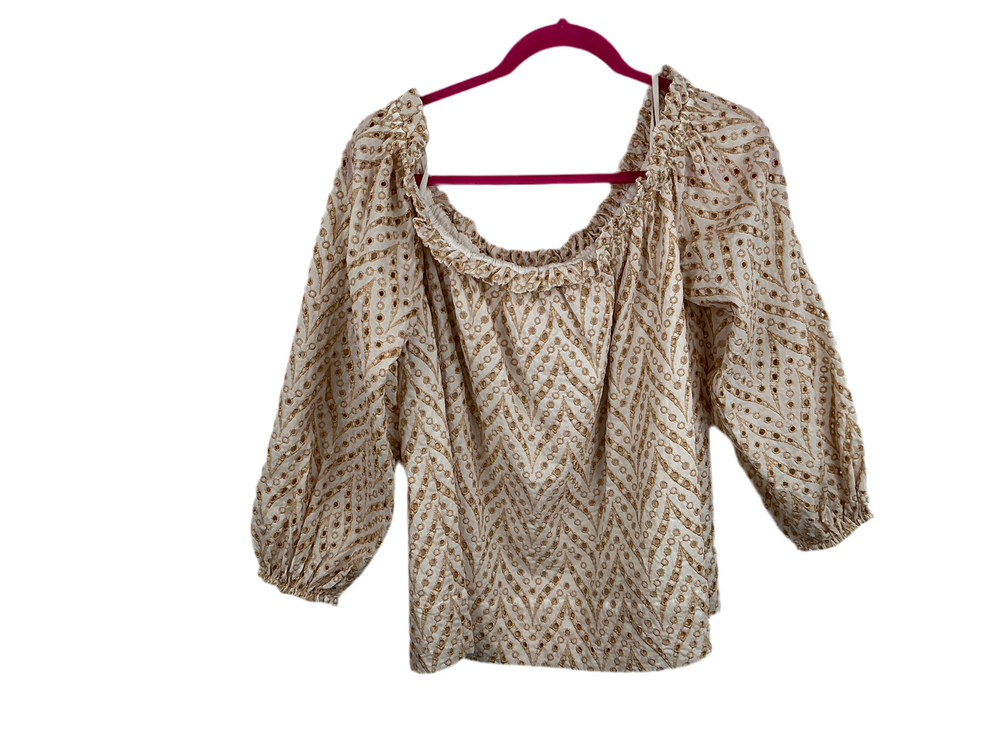 Lilly Pulitzer NWT Aimes Long Sleeve Off Sand Bar Mermaid Tail Metallic - Size XL