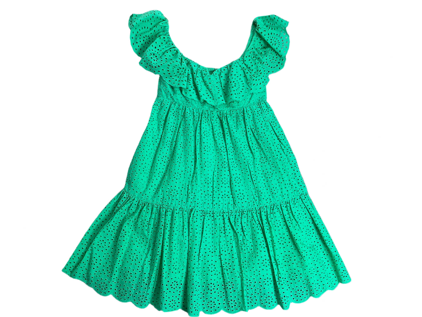 Lilly Pulitzer Asteria Babydoll Dress - Cabana Green Daisy Dreams Eyelet - Size 00