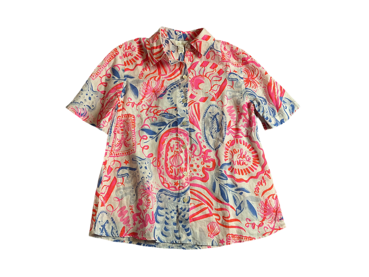 Lilly Pulitzer NWT - Ridoc Top - Resort White Sun Sea Sand - Size XXS