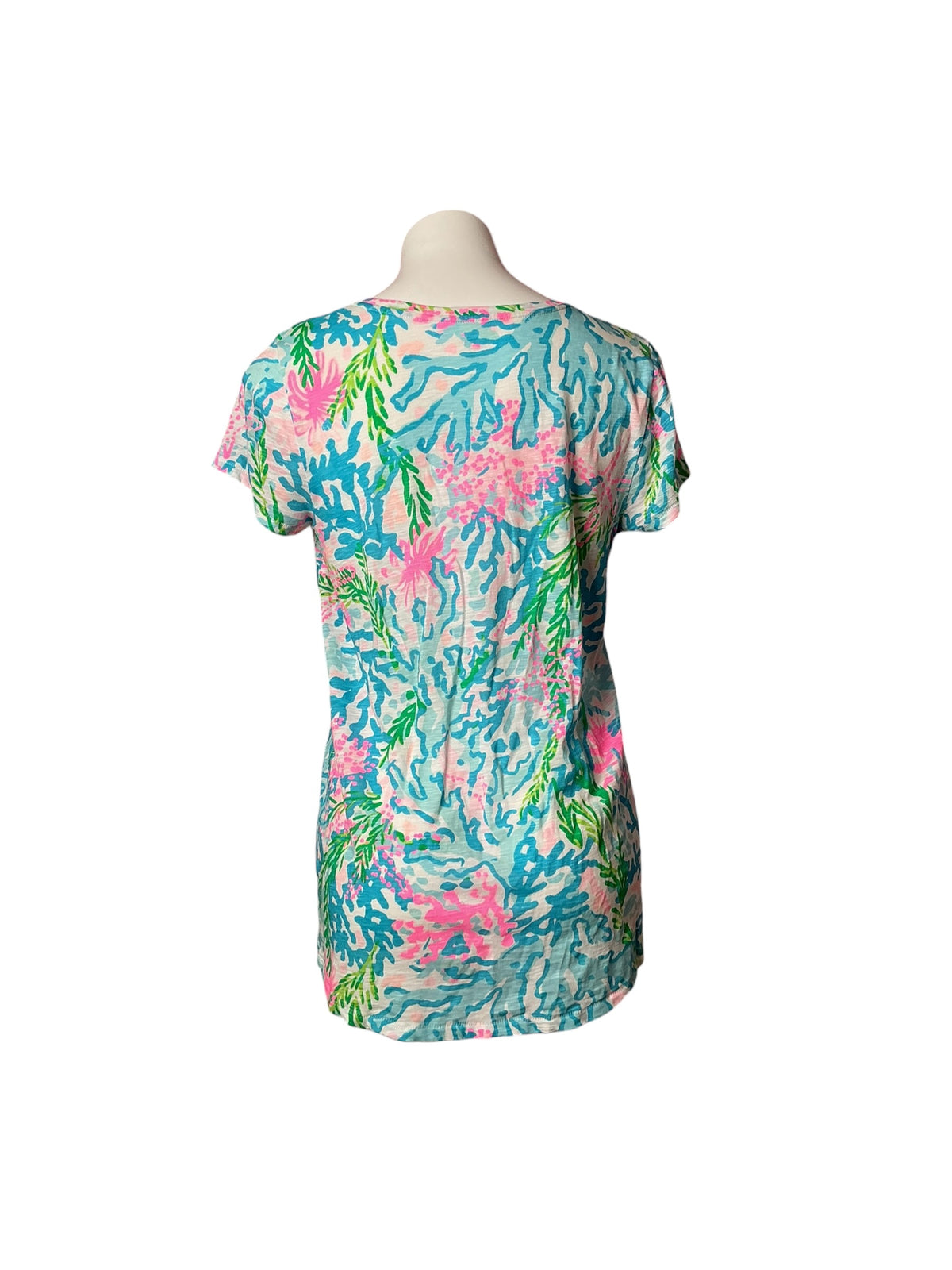 Lilly Pulitzer V-Neck Top Coral Bay - Size M