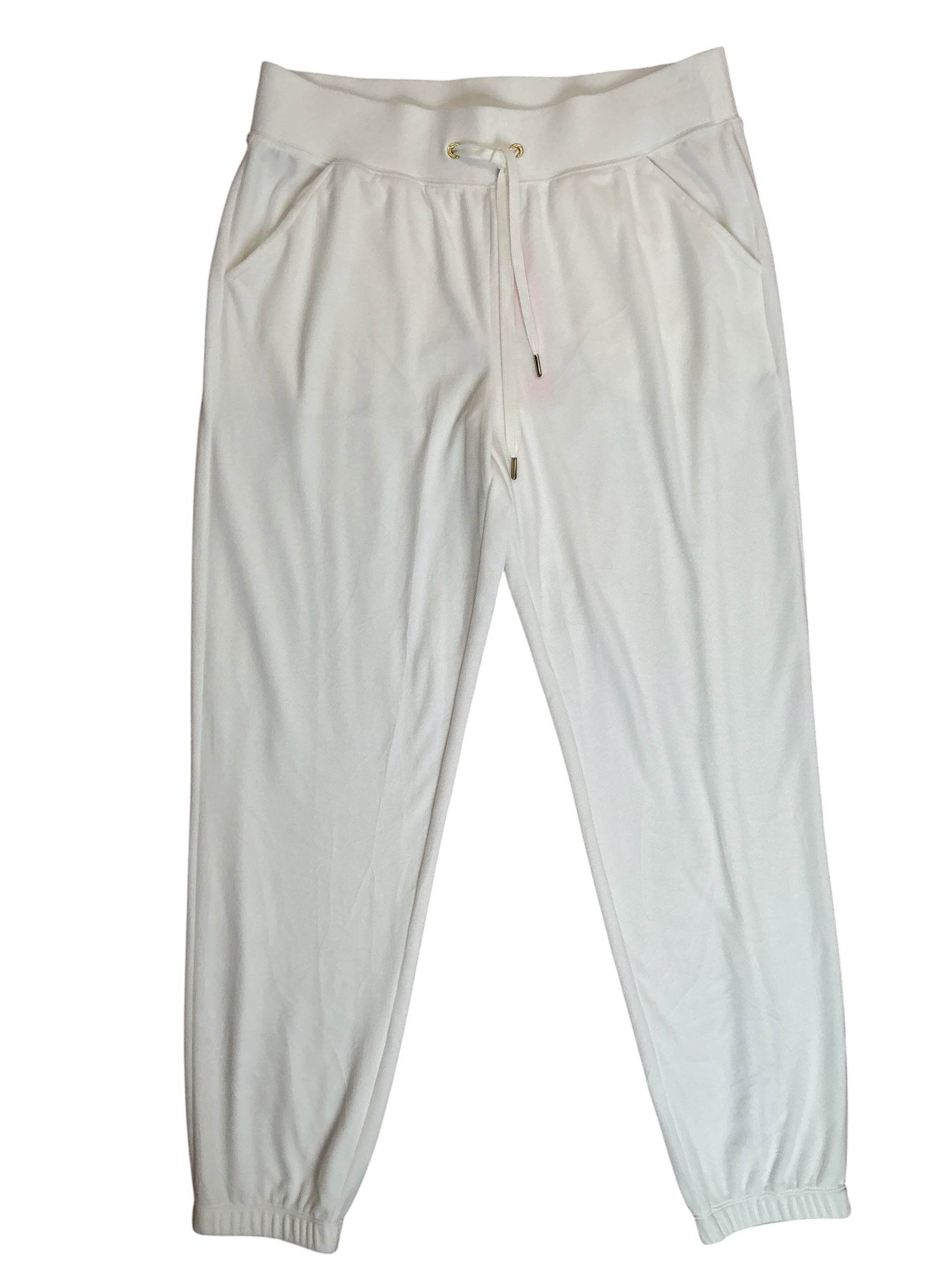 Lilly Pulitzer NWT Mallie Velour Pants Coconut White - Size M