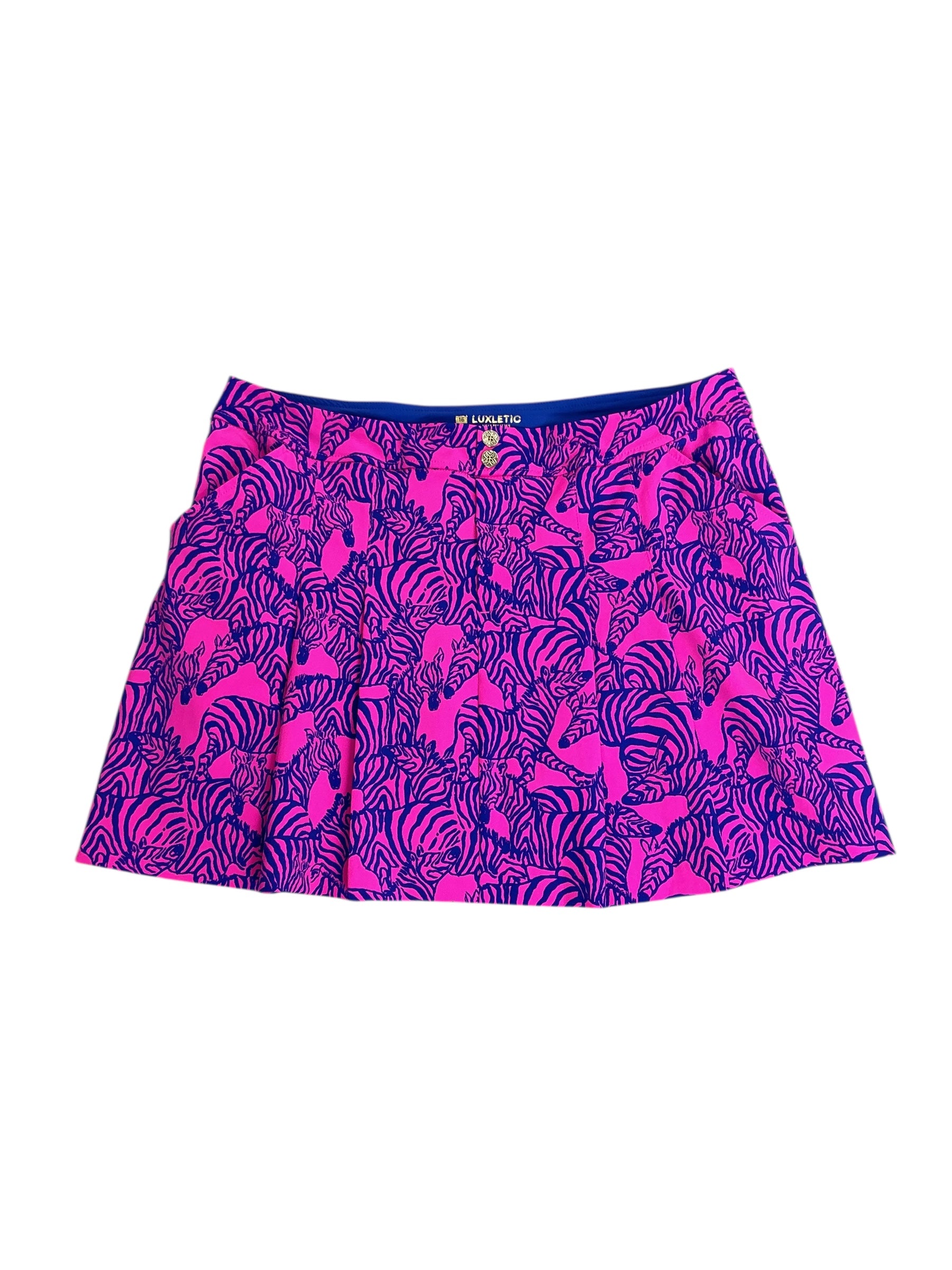 Lilly Pulitzer Luxletic Kimika Skort Lil Wild Nights Passion Fruit Pink - Size 16