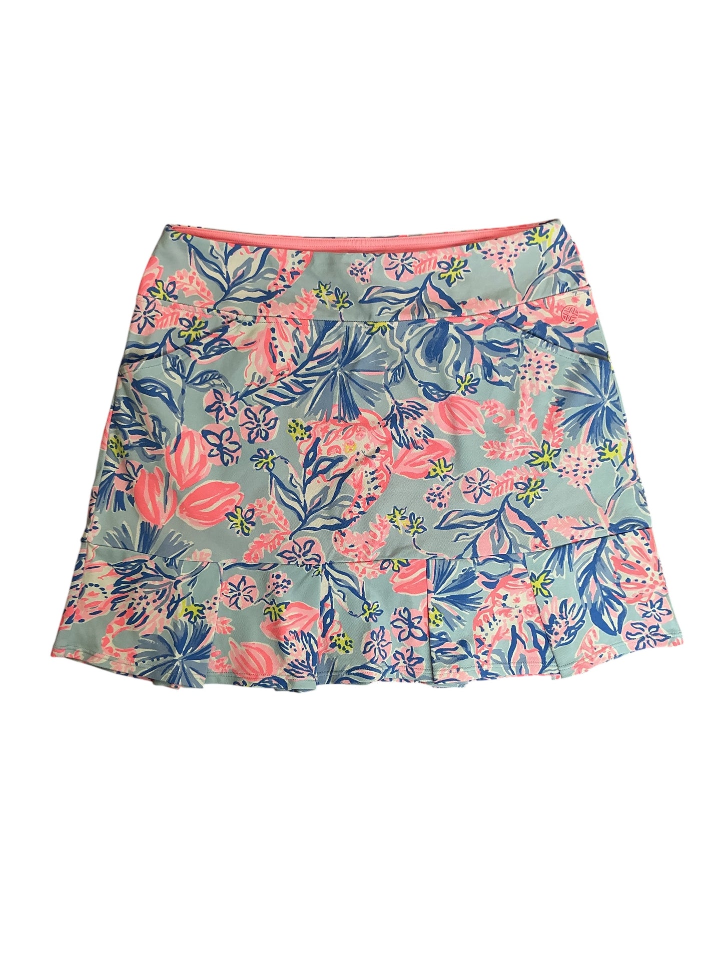 Lilly Pulitzer Luxletic Bessie Golf Skort UPF 50+ Elephant Splash - Size M