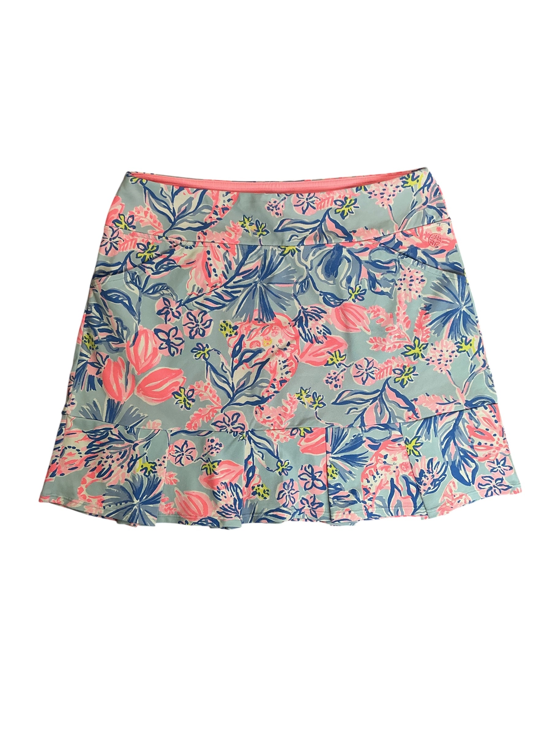 Lilly Pulitzer Luxletic Bessie Golf Skort UPF 50+ Elephant Splash - Size M