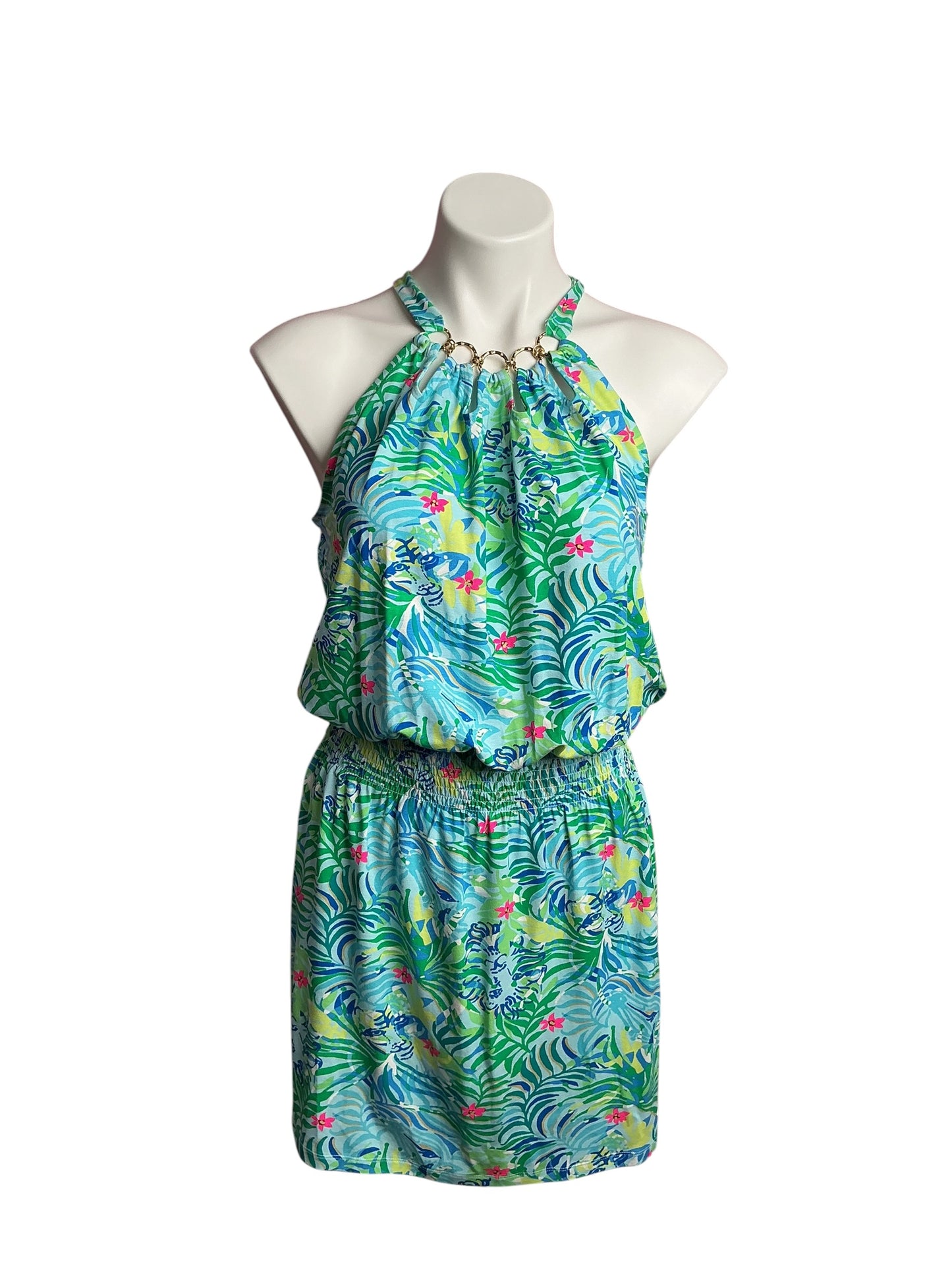 Lilly Pulitzer- NWT Shirelle Skirted Romper Multi Via Parigi Size S