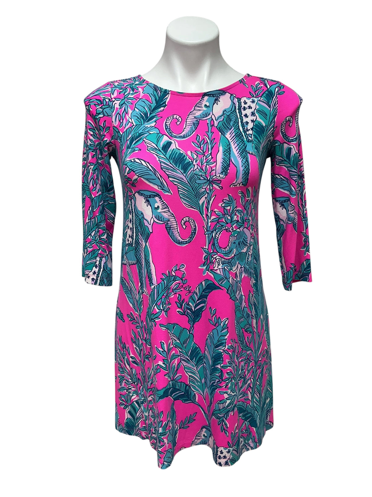 Lilly Pulitzer Ophelia Swing Dress Mandevilla Pink Talk Story To Me - Size XS