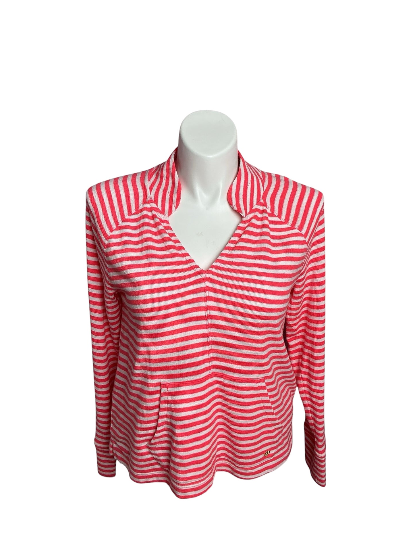 Lilly Pulitzer- Cassi Popover Cane Coral St Tropez Stripe Size L