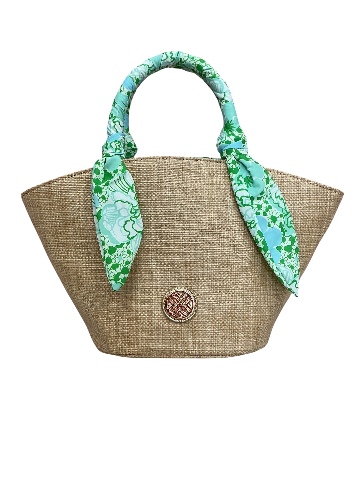 Lilly Pulitzer Panama Straw Bag Mint Condition Burst Of Joy