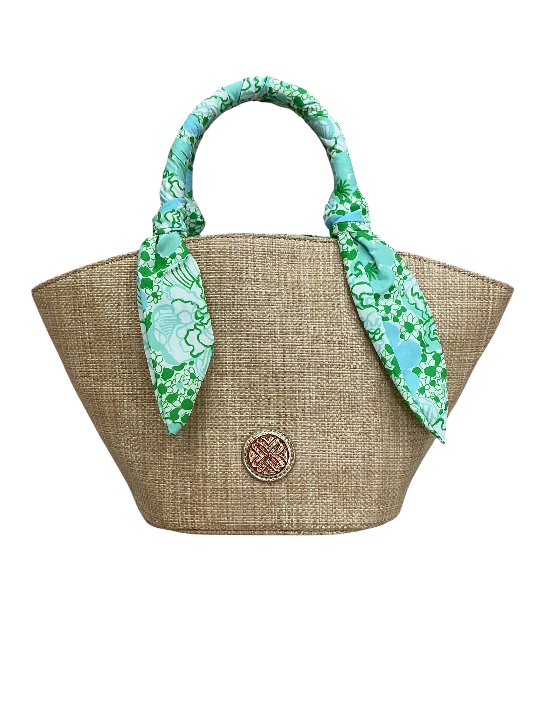 Lilly Pulitzer Panama Straw Bag Mint Condition Burst Of Joy