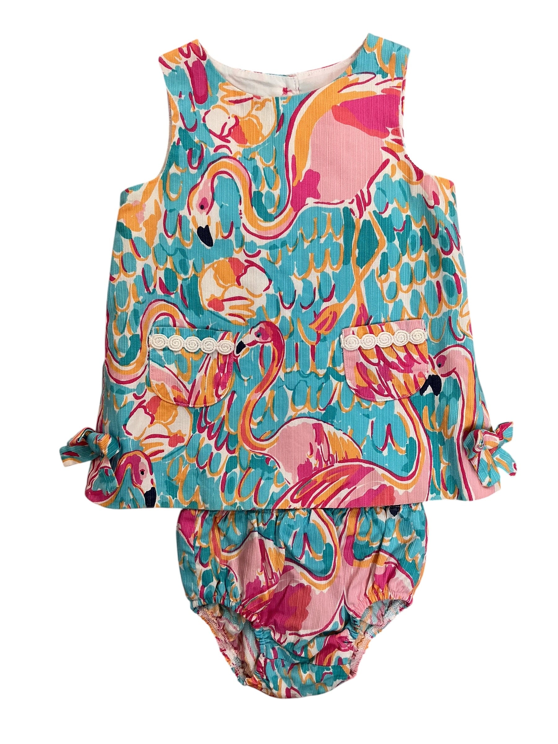 Lilly Pulitzer Kids Girls 2PC Set Baby Lilly Shift Dress Peel And Eat - Size 6-12 MO