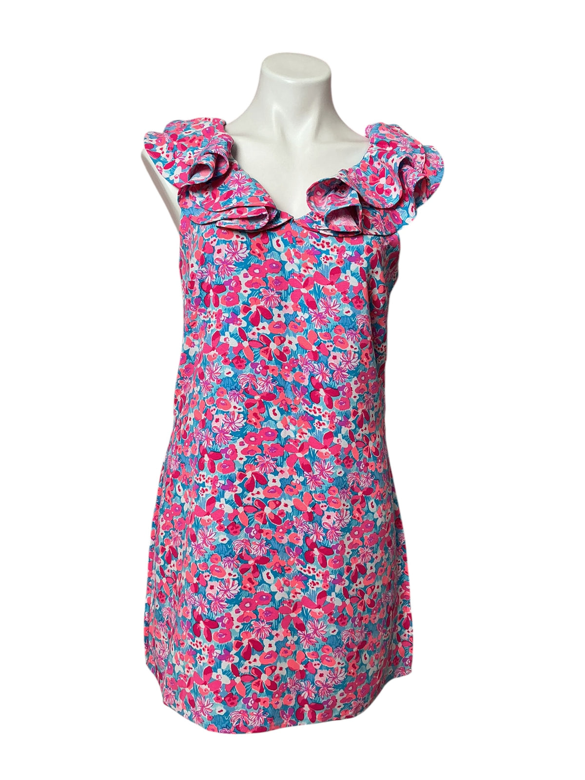 Lilly Pulitzer Linwood Ruffle Romper - Aura Pink Baby Bloomer - Size 6