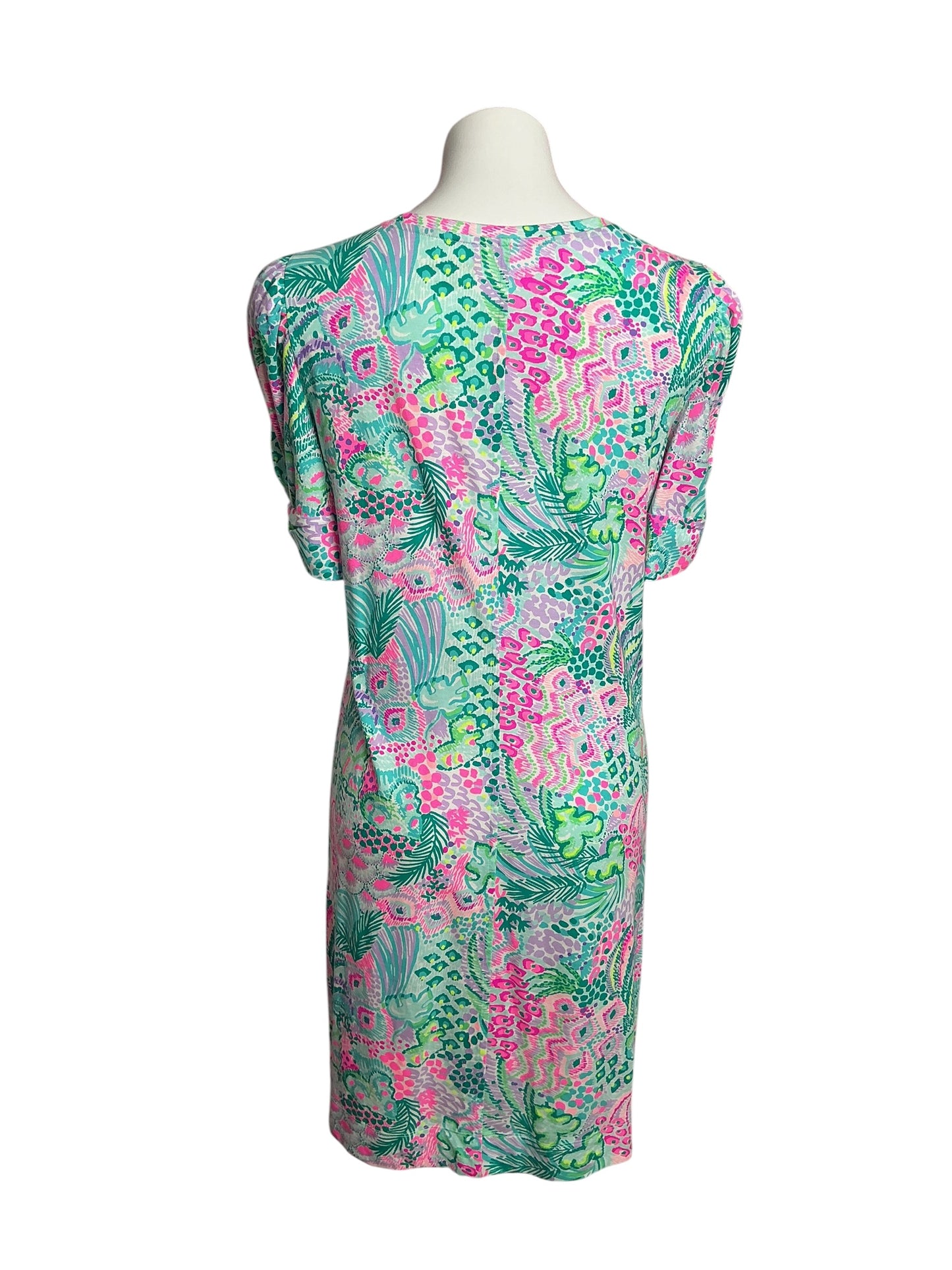 Lilly Pulitzer Haydn Short Sleeve Dress Multi Banana Split - Size XL