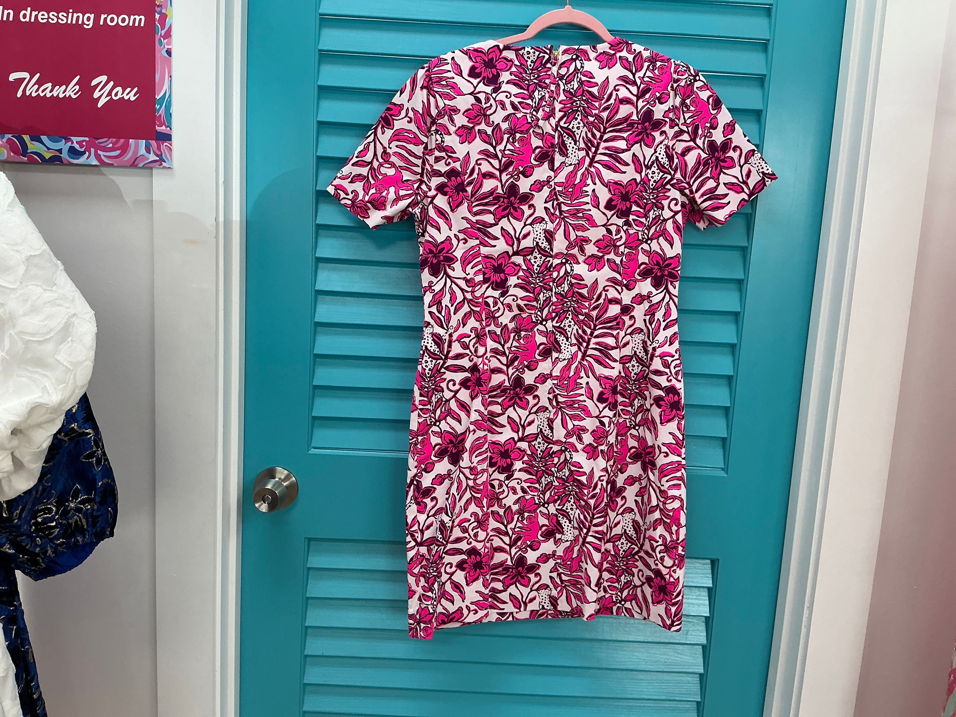 Lilly Pulitzer NWT Mila Short Sleeve Stre ElderFlower Blossom Lil Escape Plan - Size 8