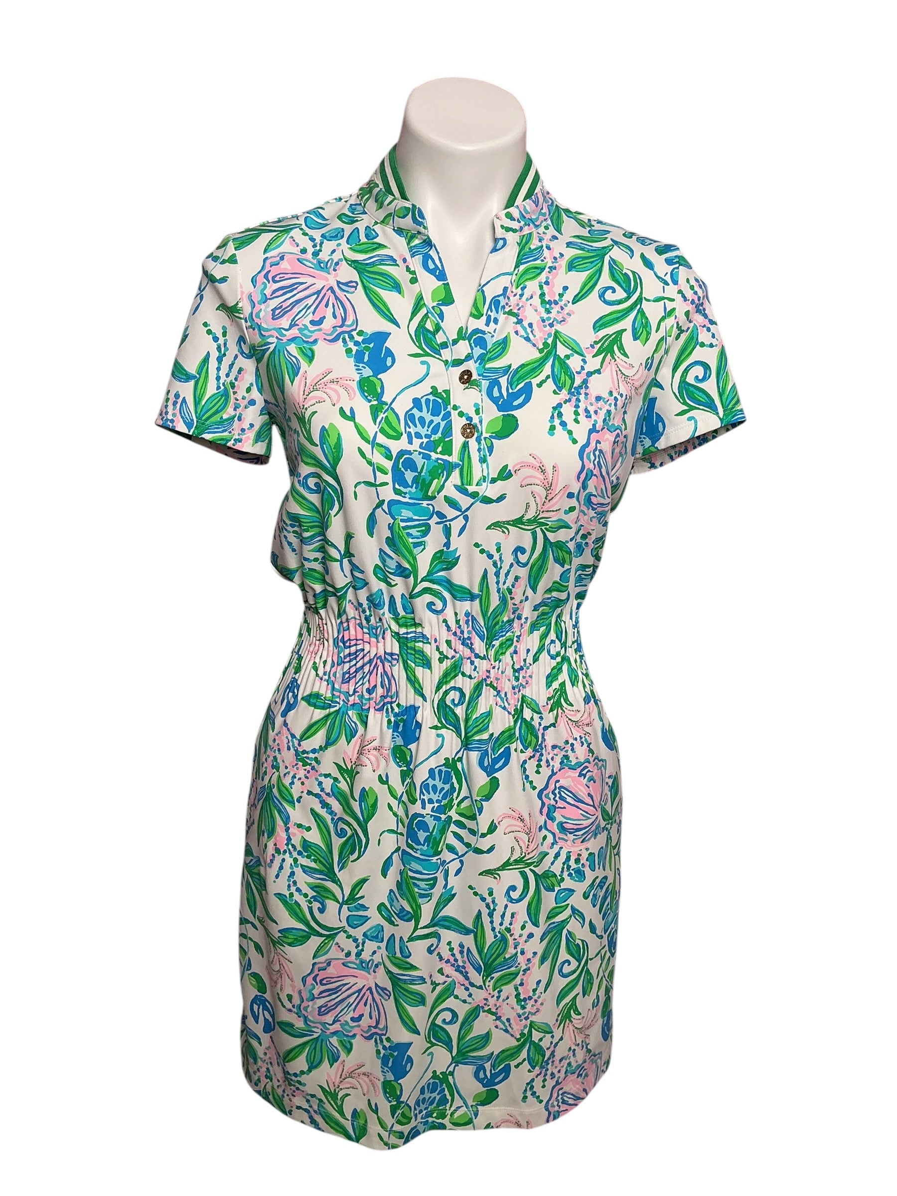 Lilly Pulitzer UPF 50+ Luxletic Love Active Dress Dandy Lions Hydra Blue - Size XS