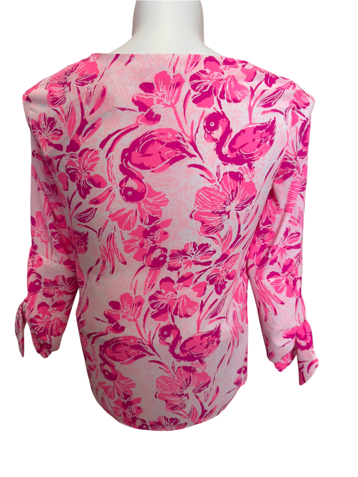 Lilly Pulitzer NWT Langston Top Coral Reff Tint Flamingle - Size XS