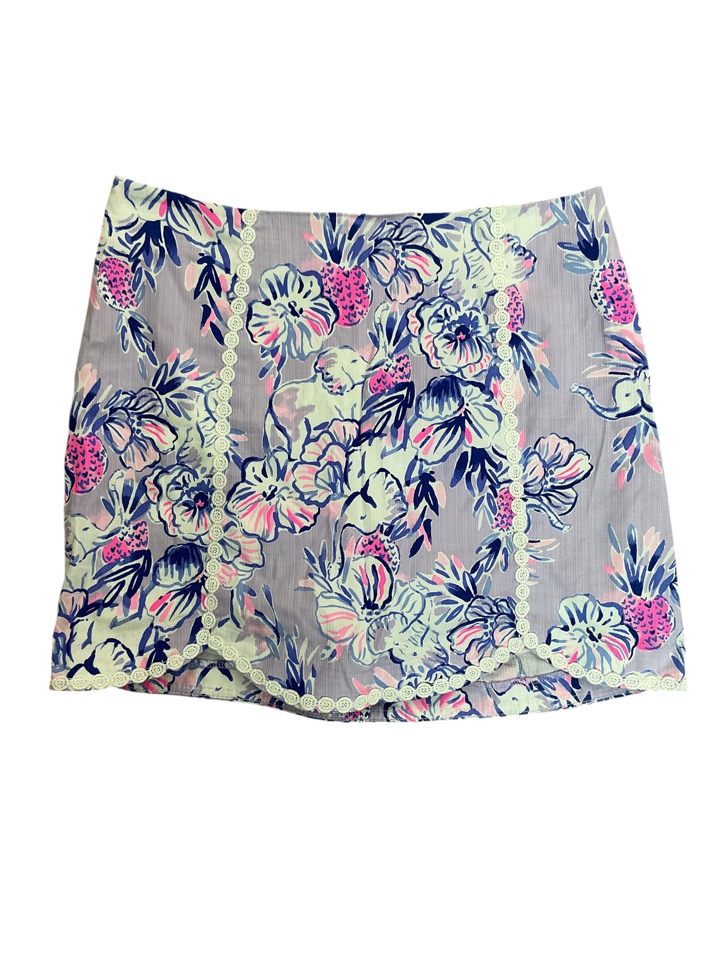 Lilly Pulitzer Scalloped Hem Pencil Skort Trunks In The Air - Size 6