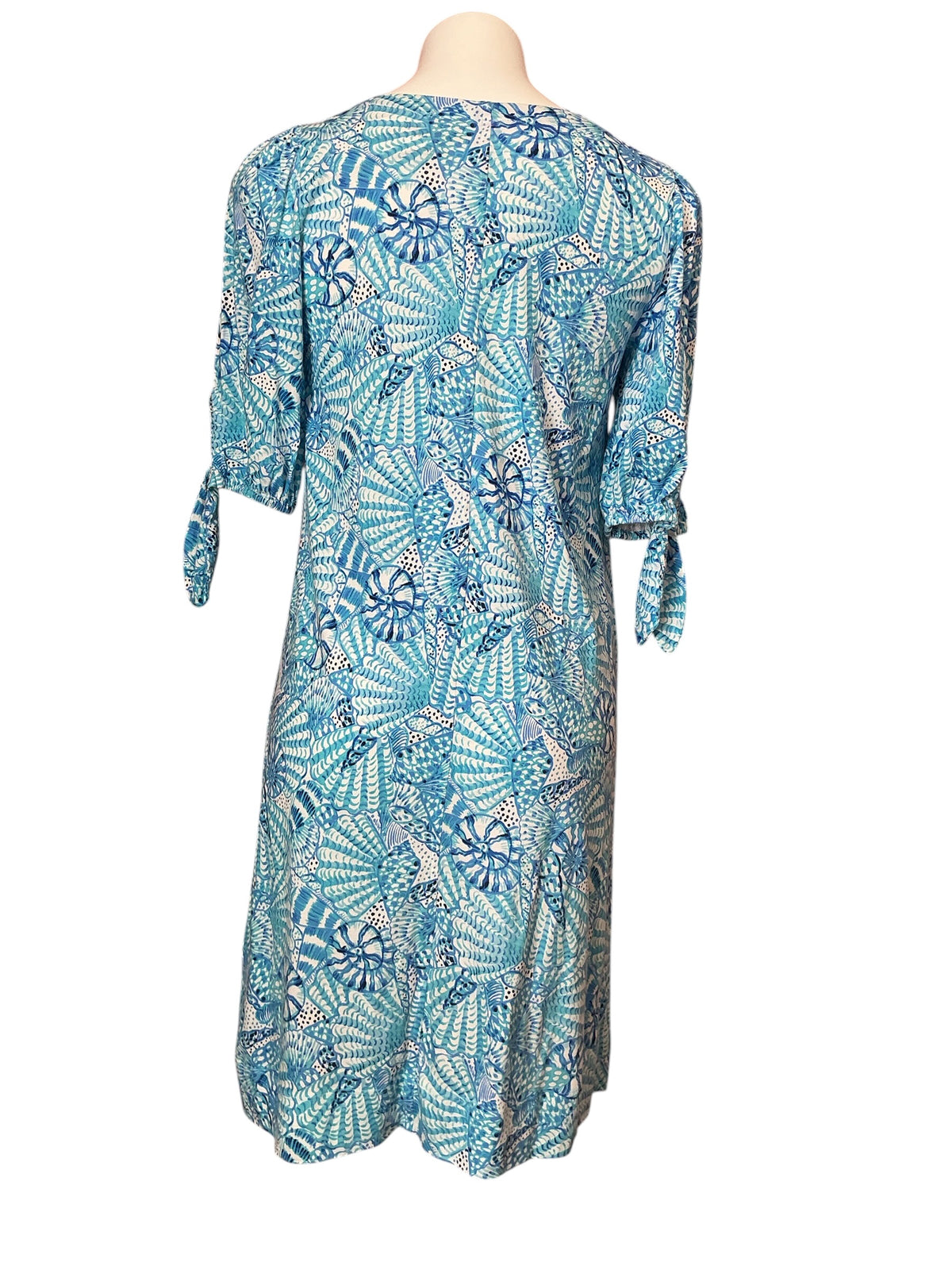 Lilly Pulitzer Easley T Shirt Dress Amalfi Blue By The Seashore - Size S
