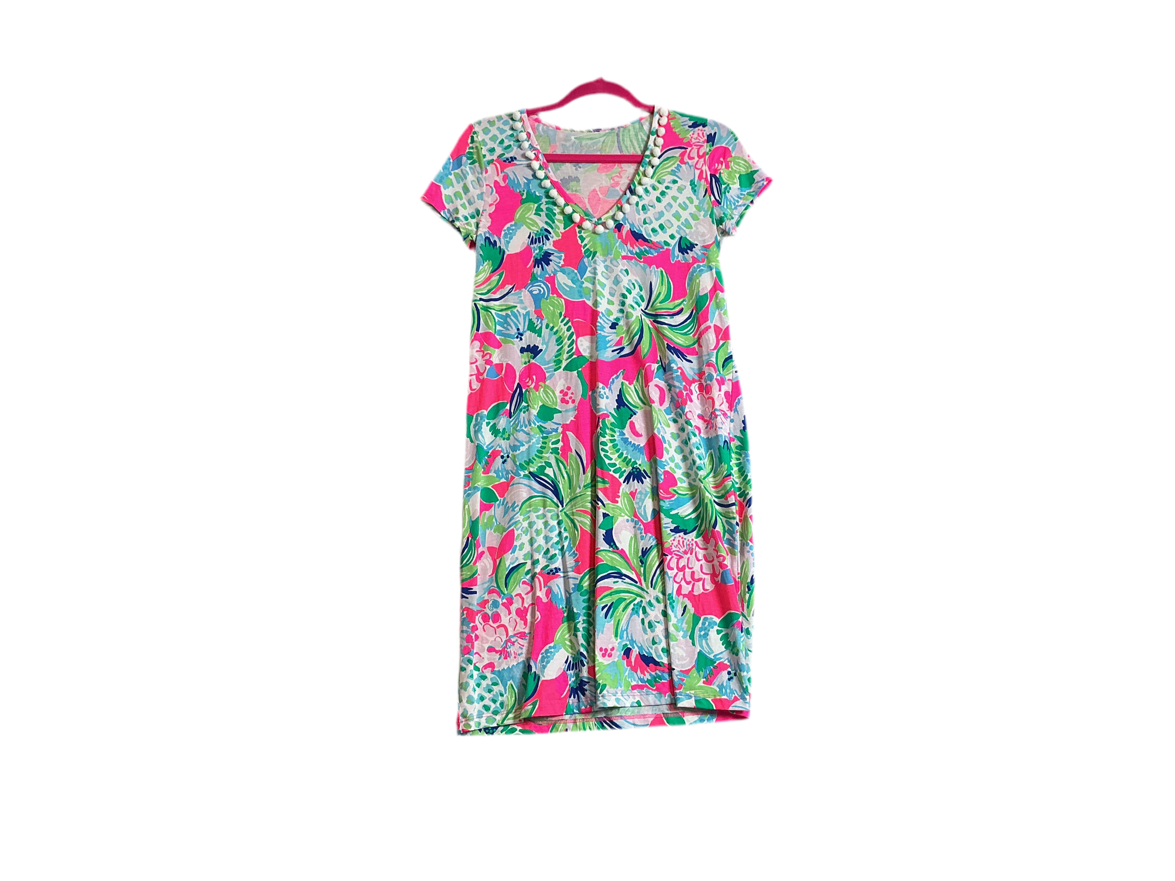 Lilly Pulitzer Etta V-Neck short-sleeve dress Multi Raise the Bar - Size XS