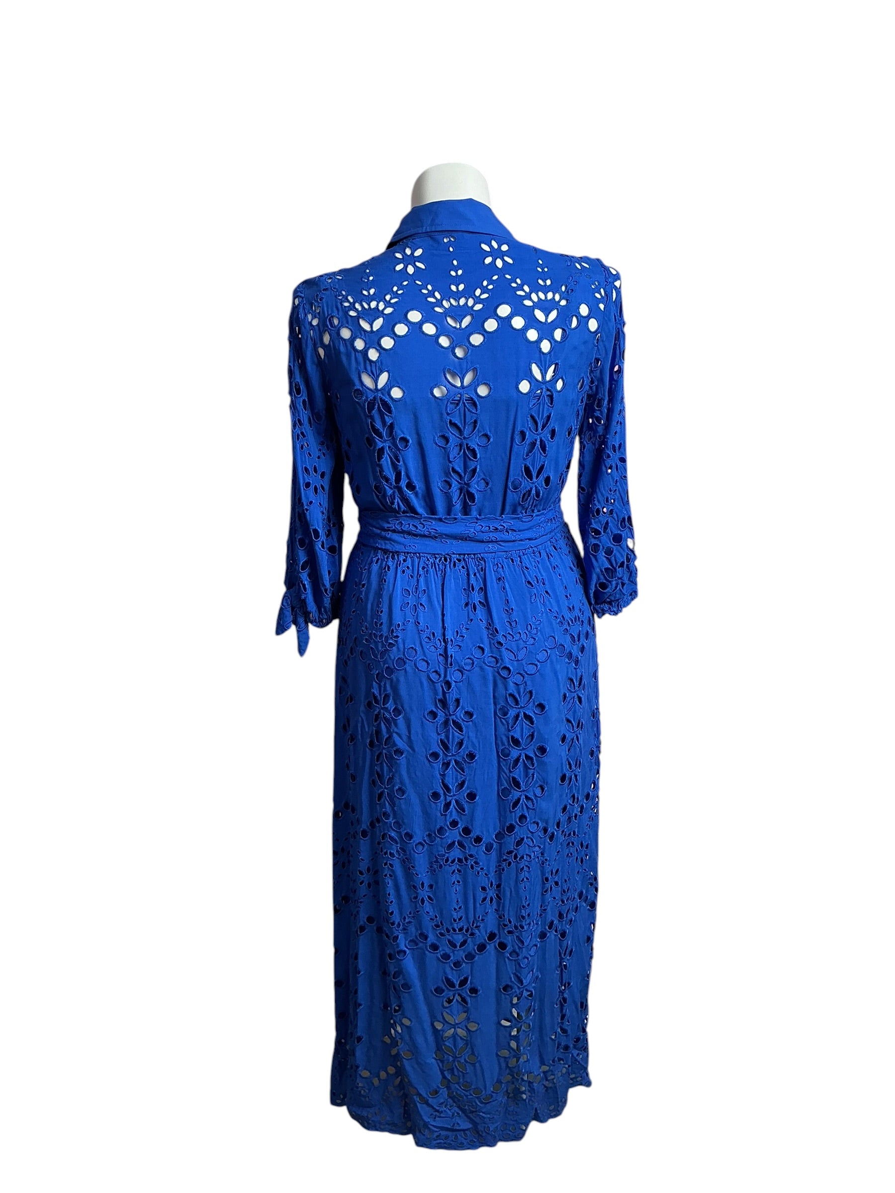 Lilly Pulitzer- NWT Amrita Midi Dress Borealis Blue Soirée Eyelet Size 14