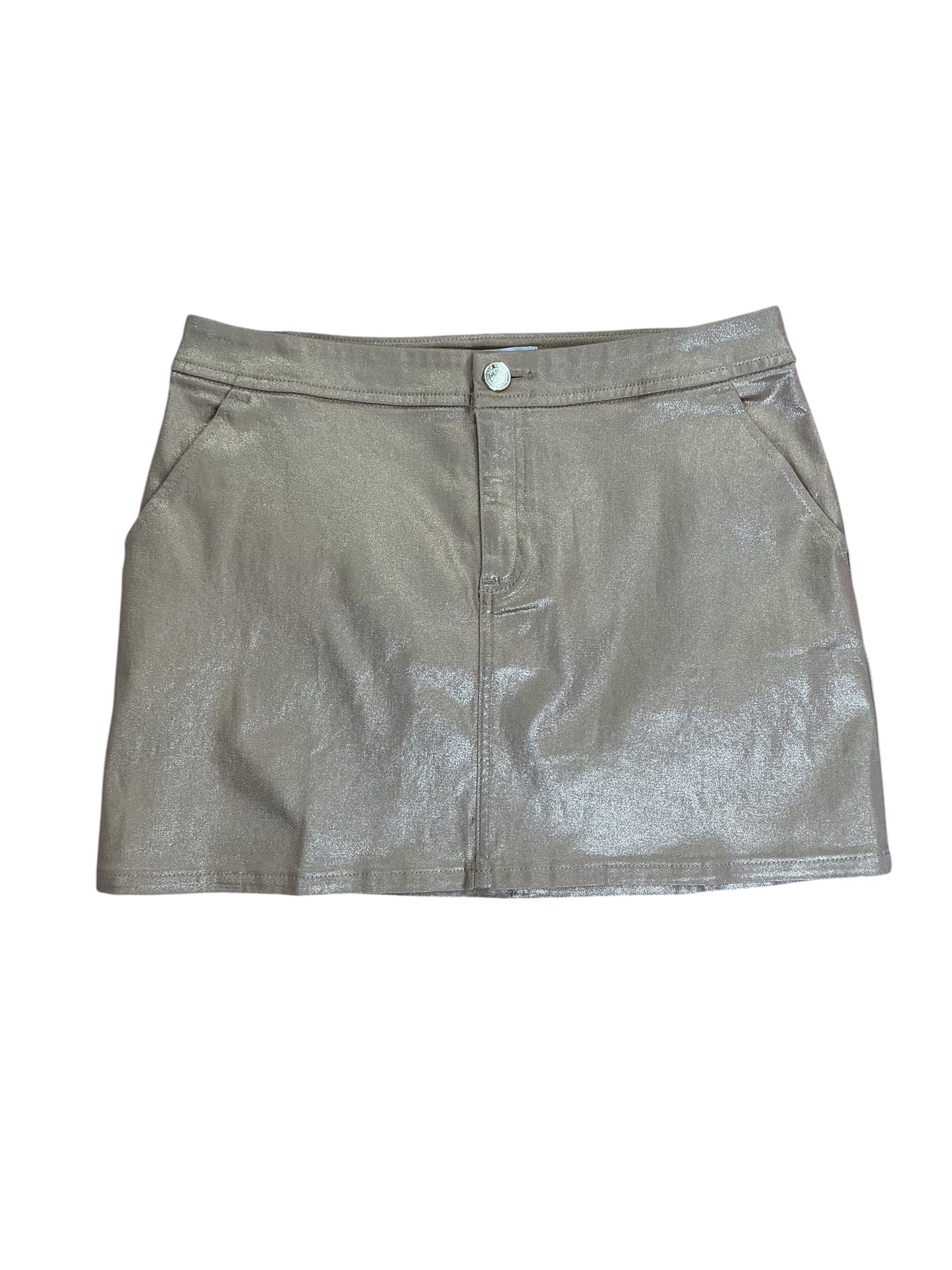 Lilly Pulitzer NWT Colette Stretch Shimmer Skirt Gold Metallic - Size 8