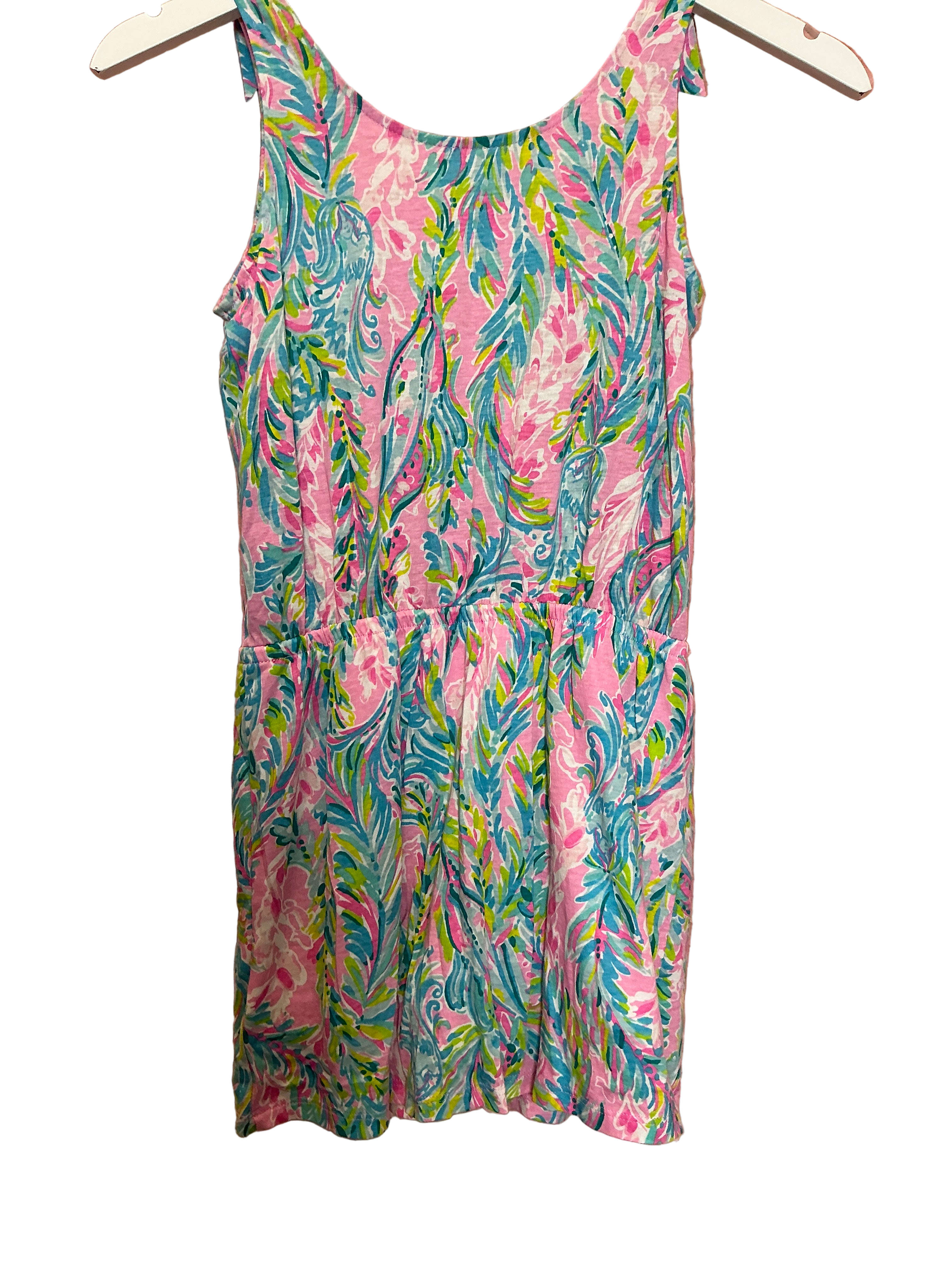 Lilly Pulitzer girls Sundari Romper Unicorn of the sea Size L 8/10