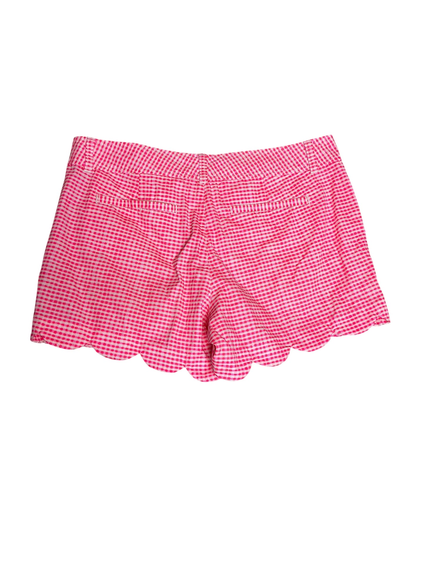 Lilly Pulitzer Buttercup Short Fiesta Pink Gingham - Size 10