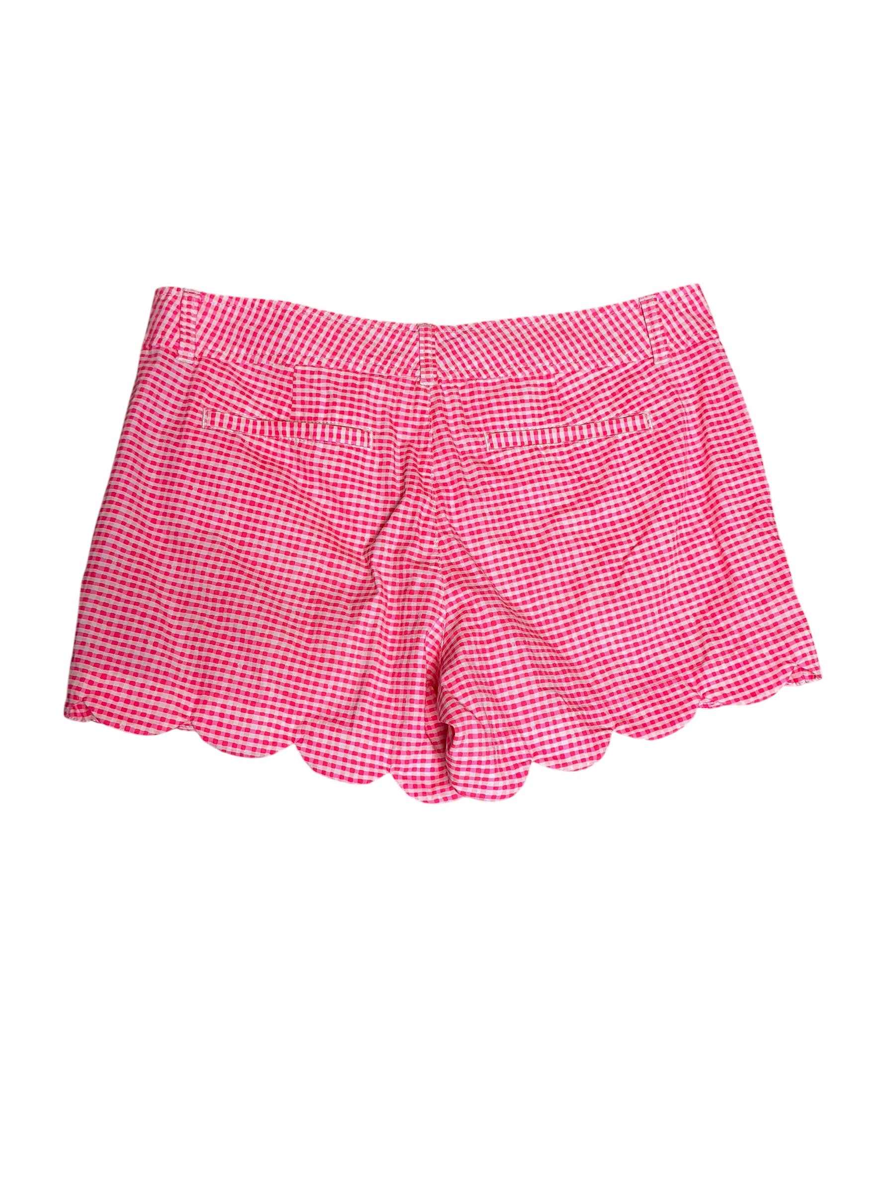 Lilly Pulitzer Buttercup Short Fiesta Pink Gingham - Size 10